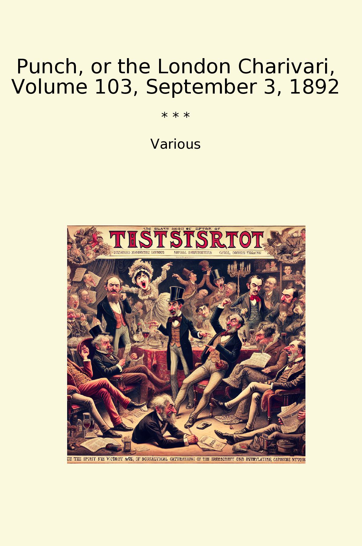 Punch, or the London Charivari, Volume 103, September 3, 1892