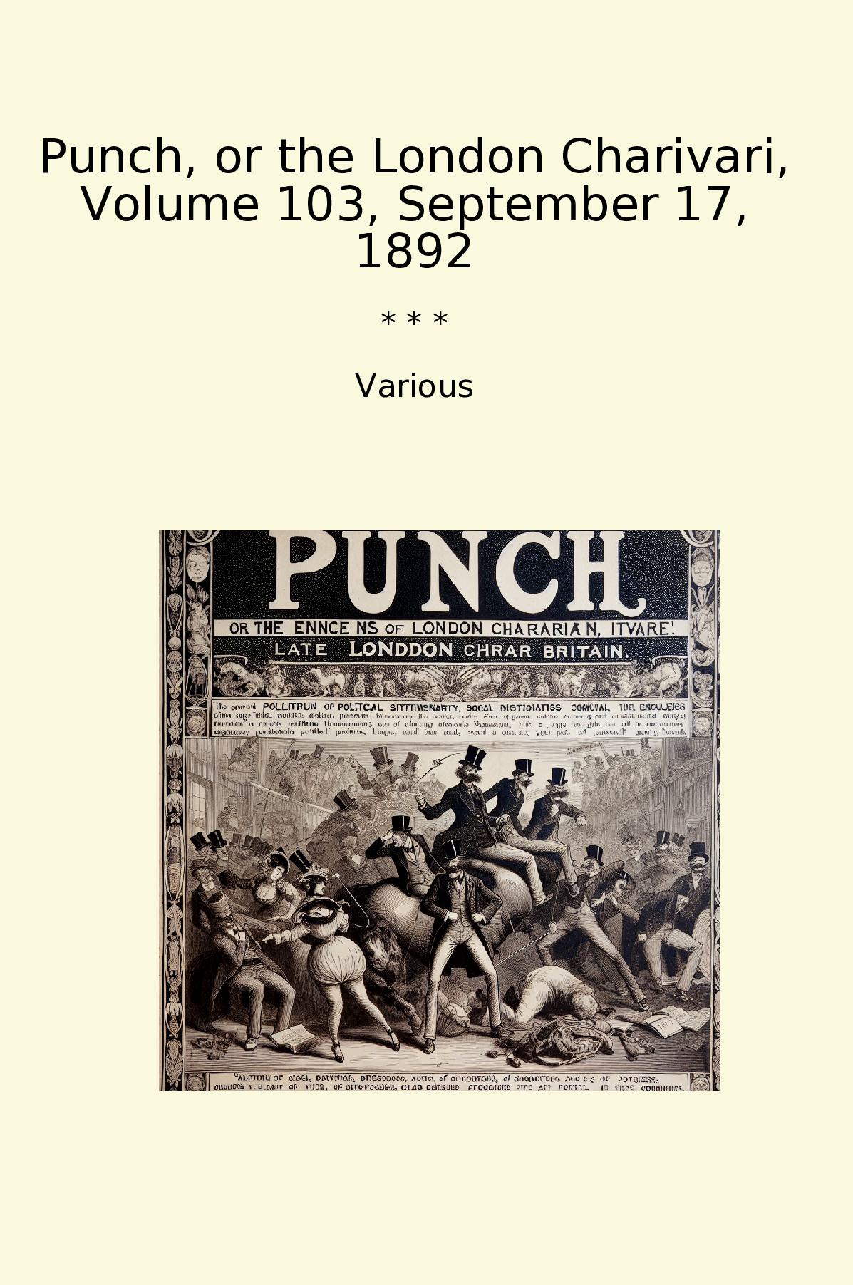 Punch, or the London Charivari, Volume 103, September 17, 1892