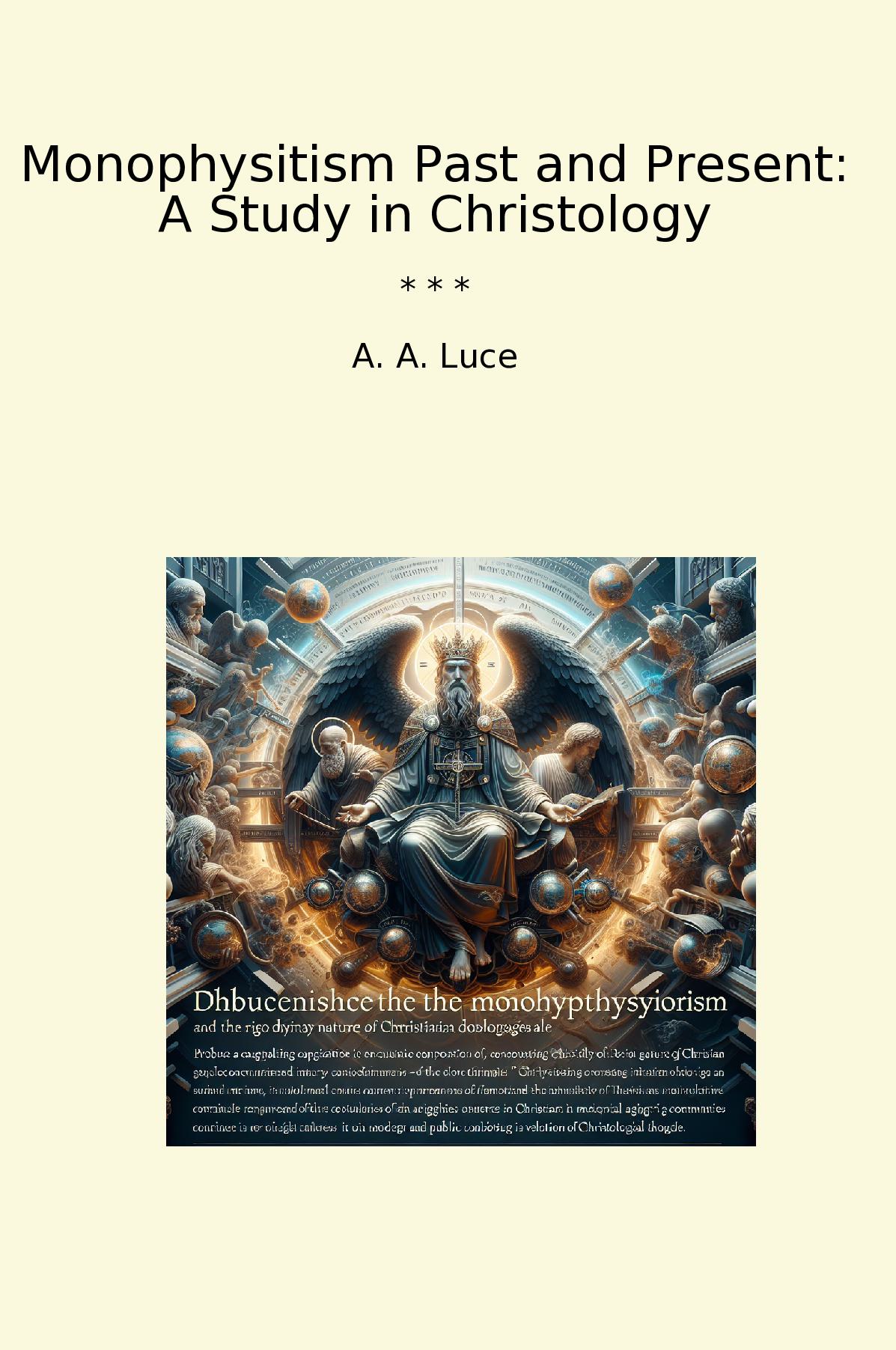 Monophysitism Past and Present: A Study in Christology