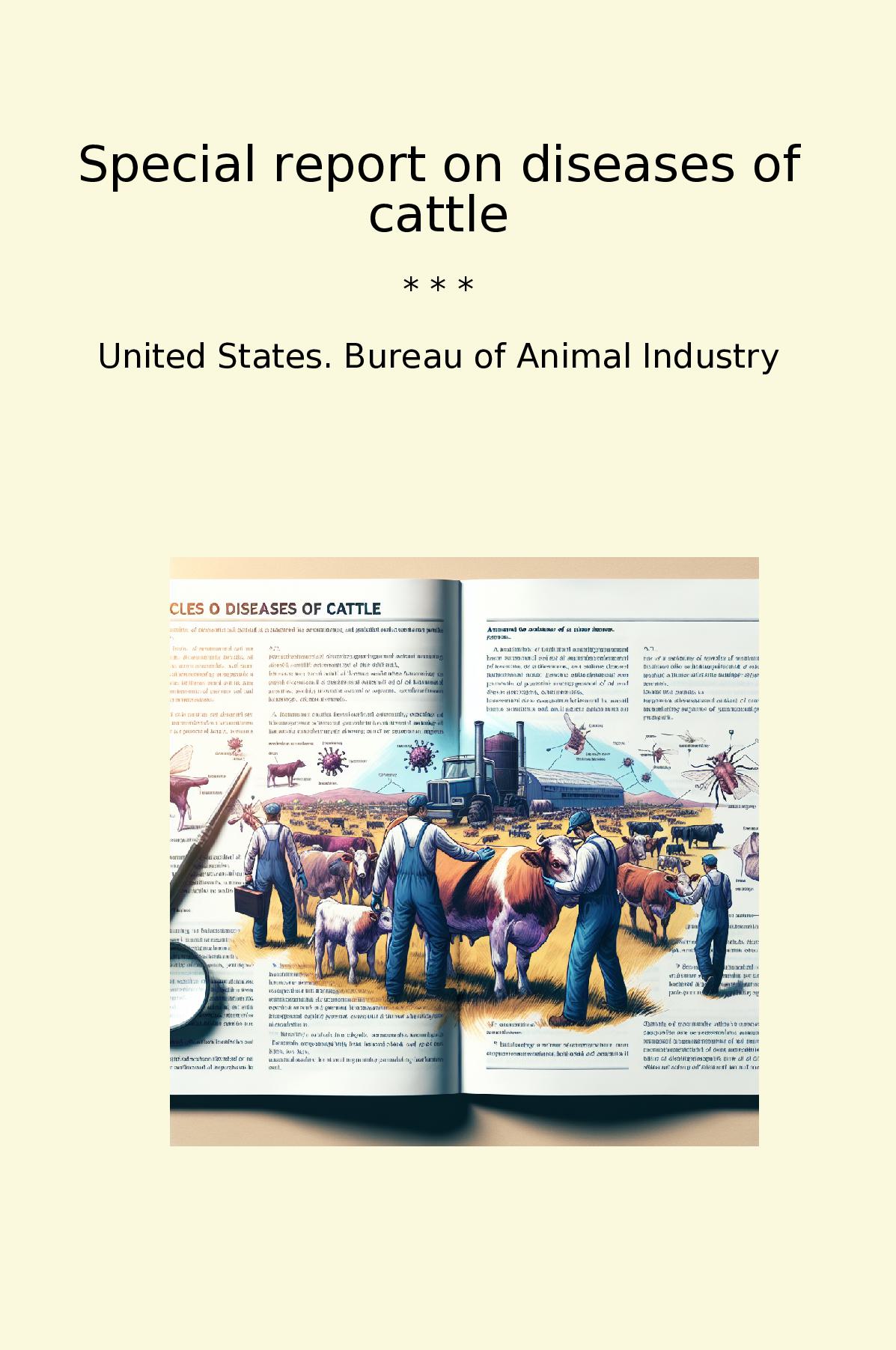 Special report on diseases of cattle
