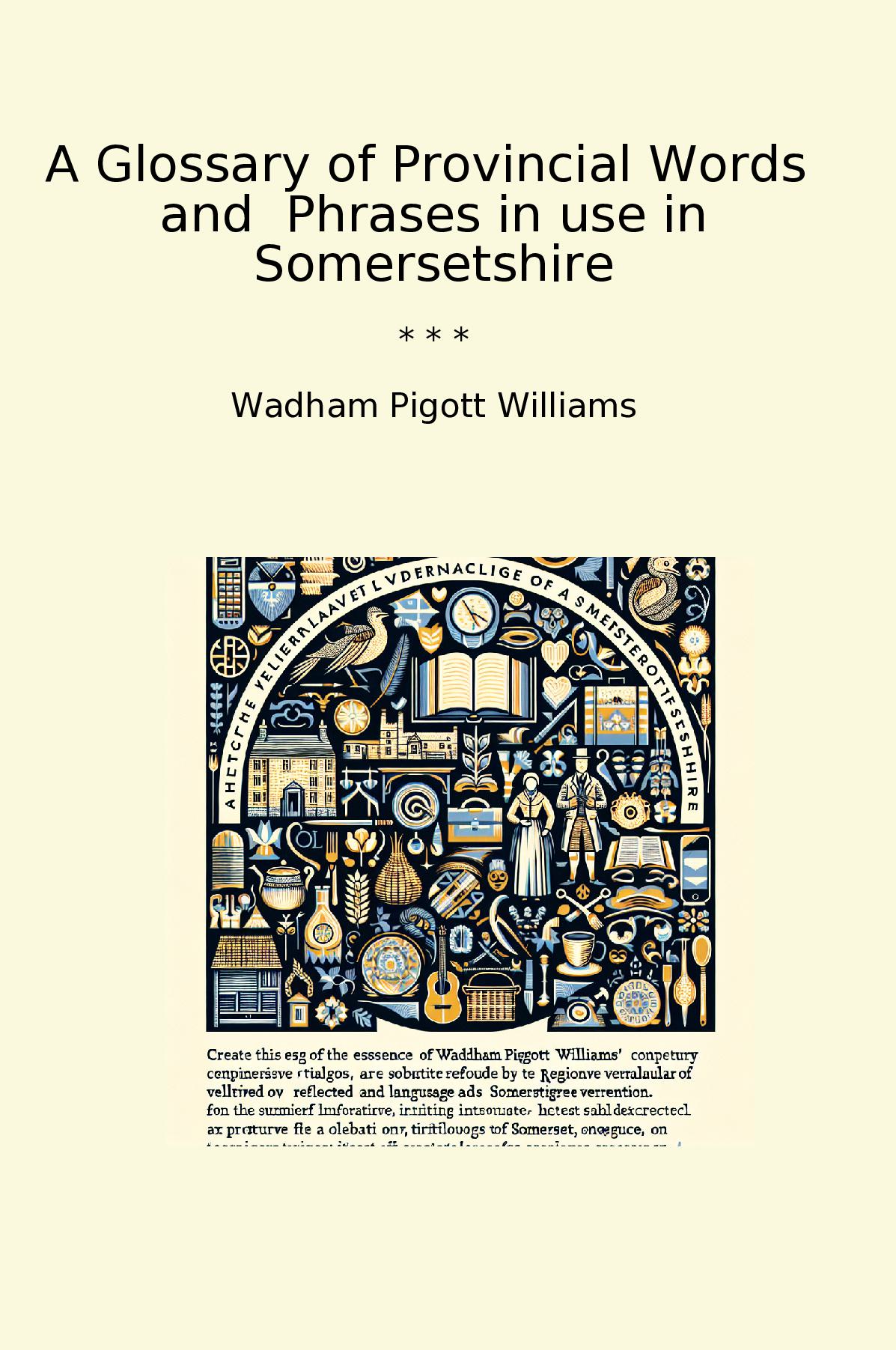 A Glossary of Provincial Words  and  Phrases in use in Somersetshire