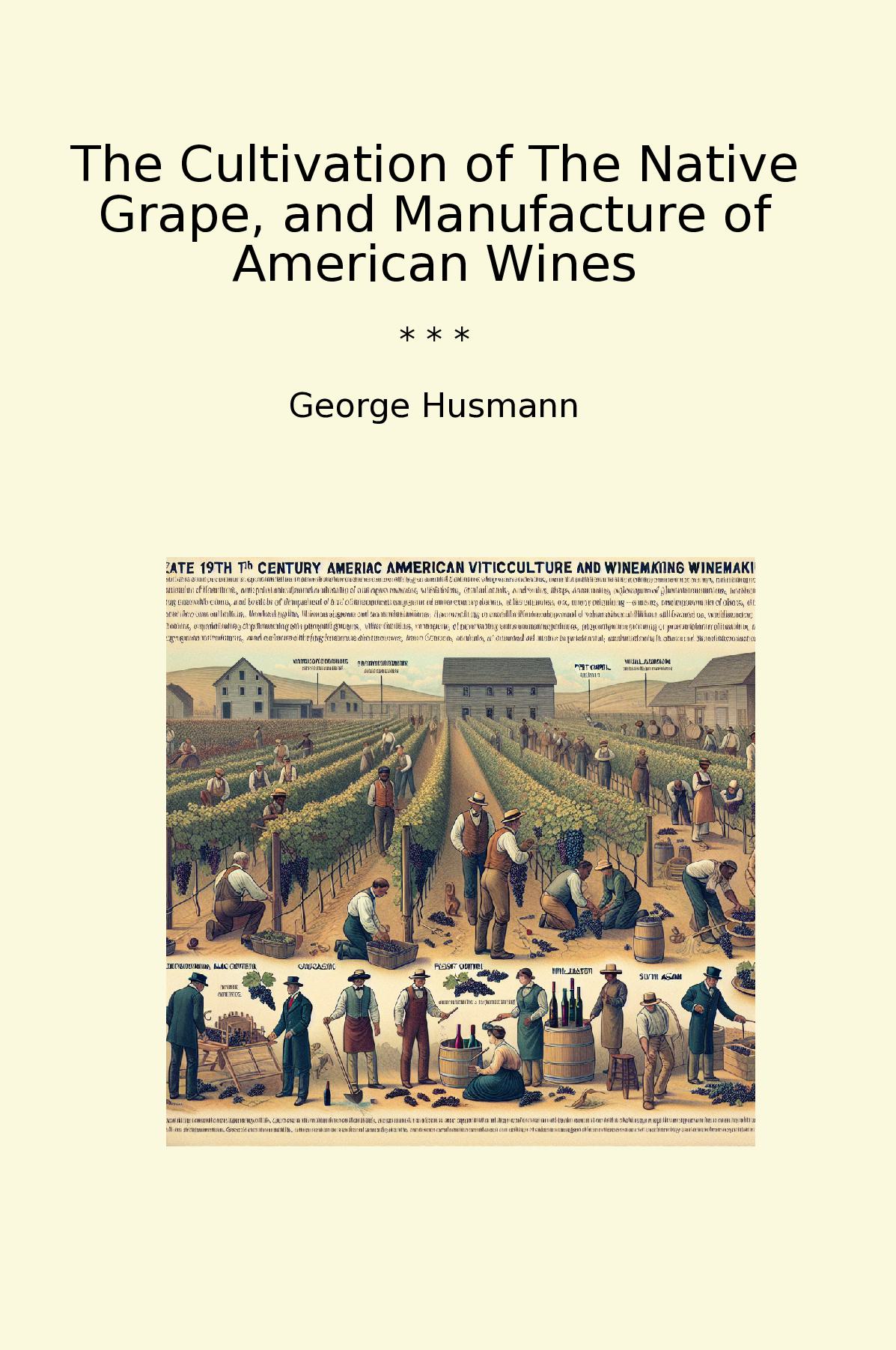 The Cultivation of The Native Grape, and Manufacture of American Wines