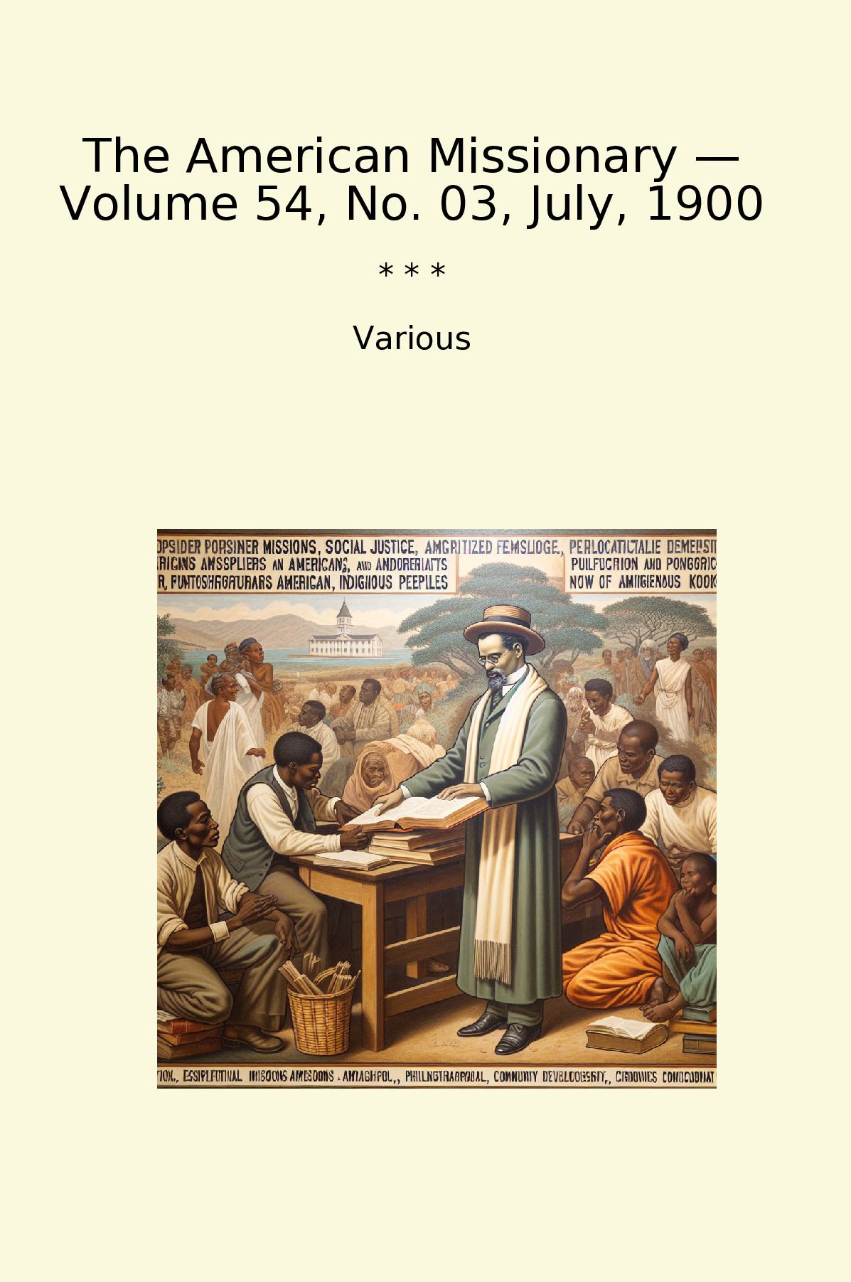 The American Missionary — Volume 54, No. 03, July, 1900