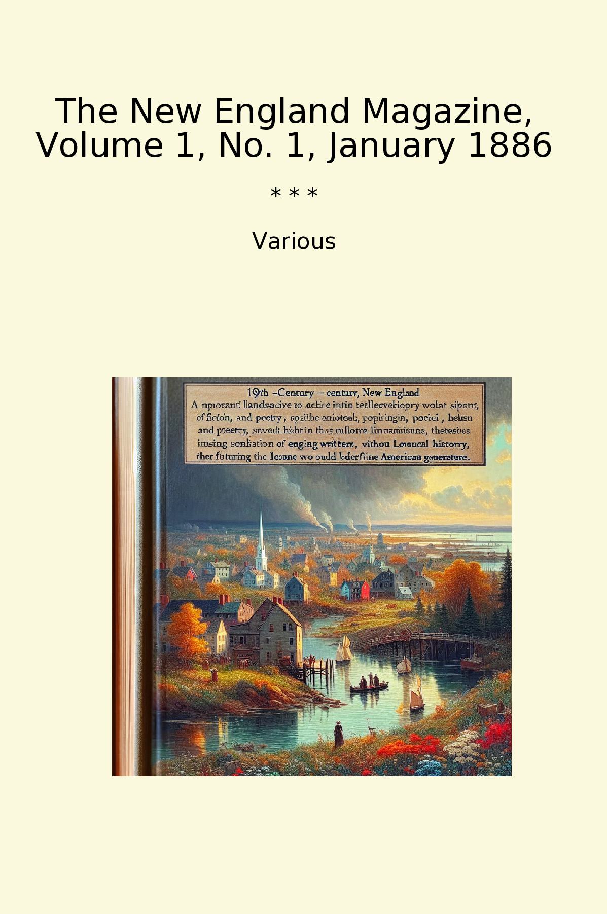 The New England Magazine, Volume 1, No. 1, January 1886