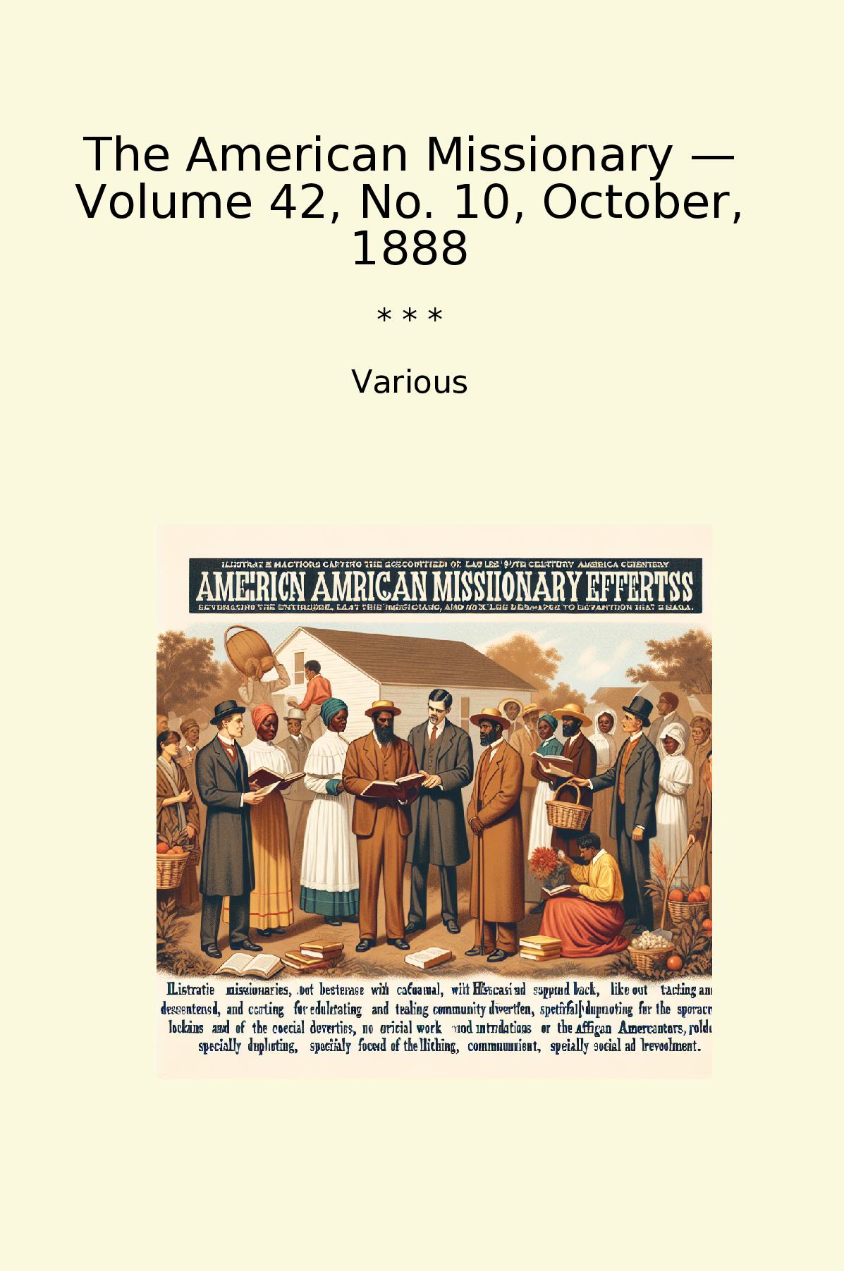 The American Missionary — Volume 42, No. 10, October, 1888