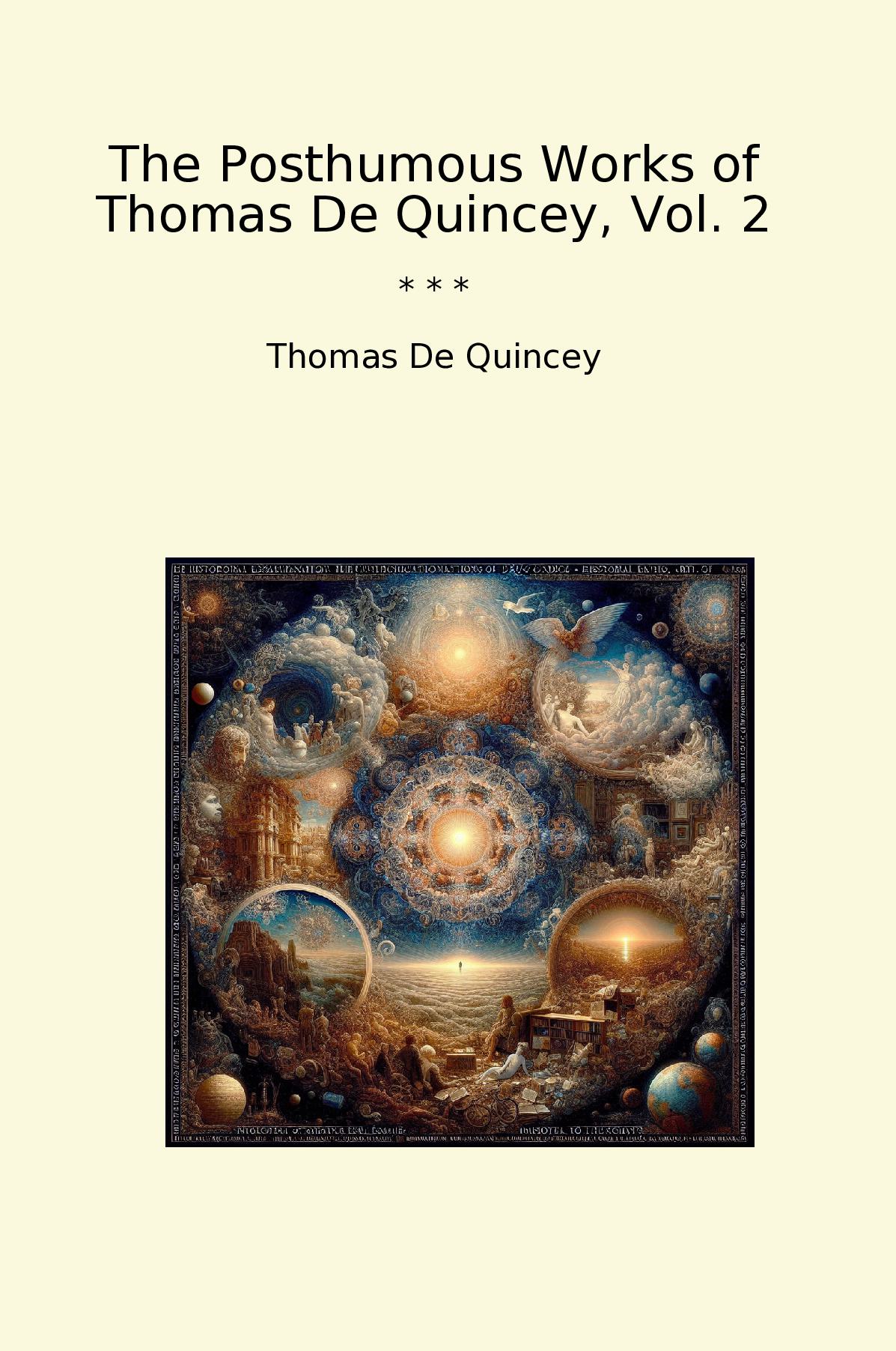 The Posthumous Works of Thomas De Quincey, Vol. 2