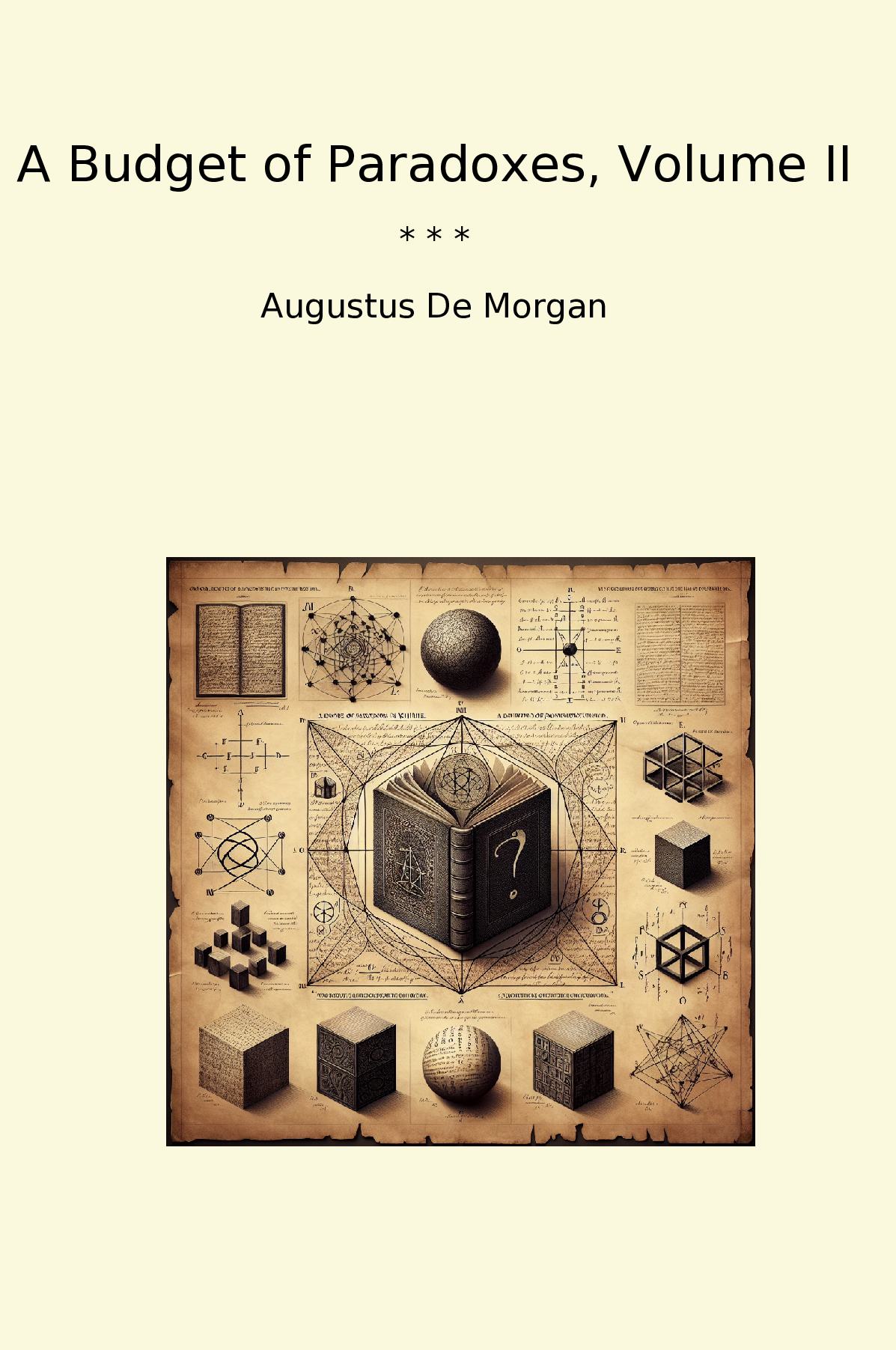 A Budget of Paradoxes, Volume II