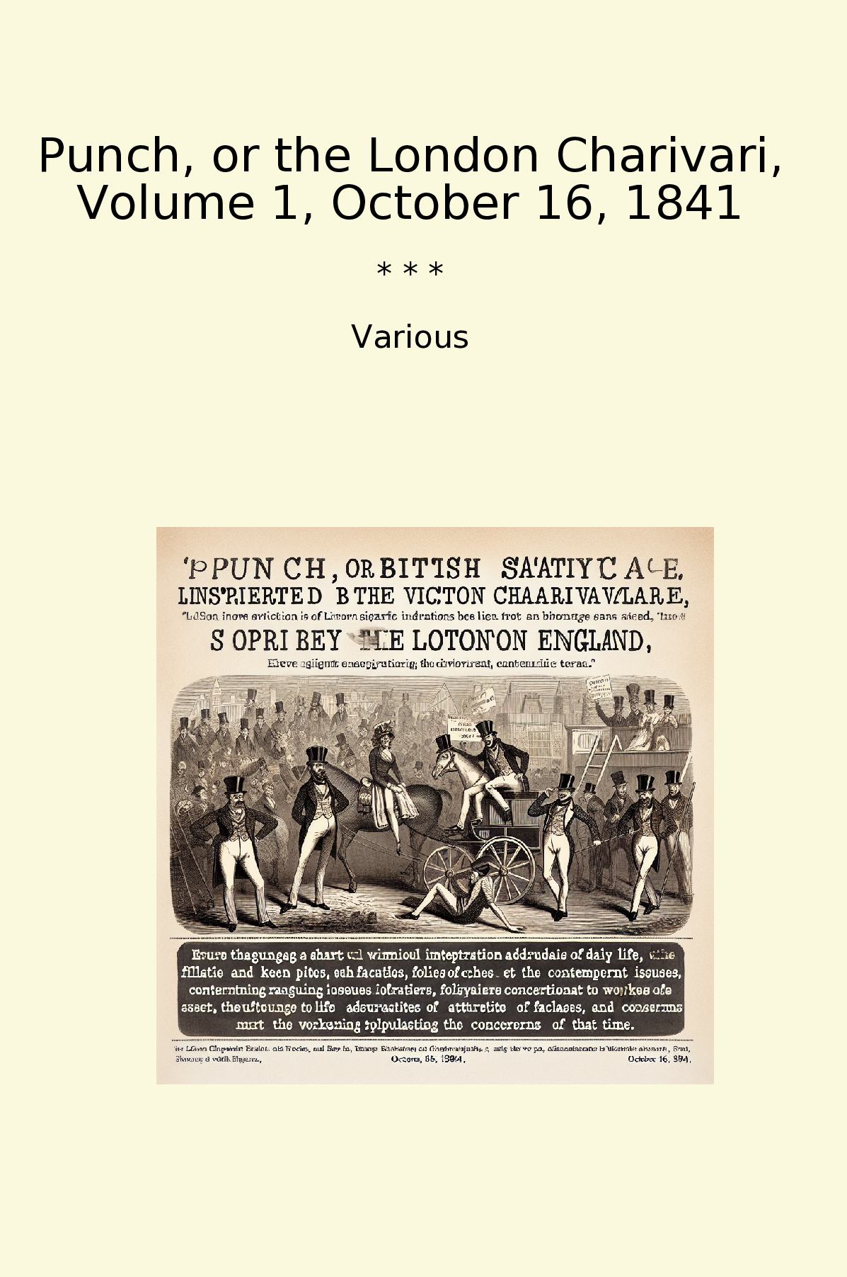 Punch, or the London Charivari, Volume 1, October 16, 1841