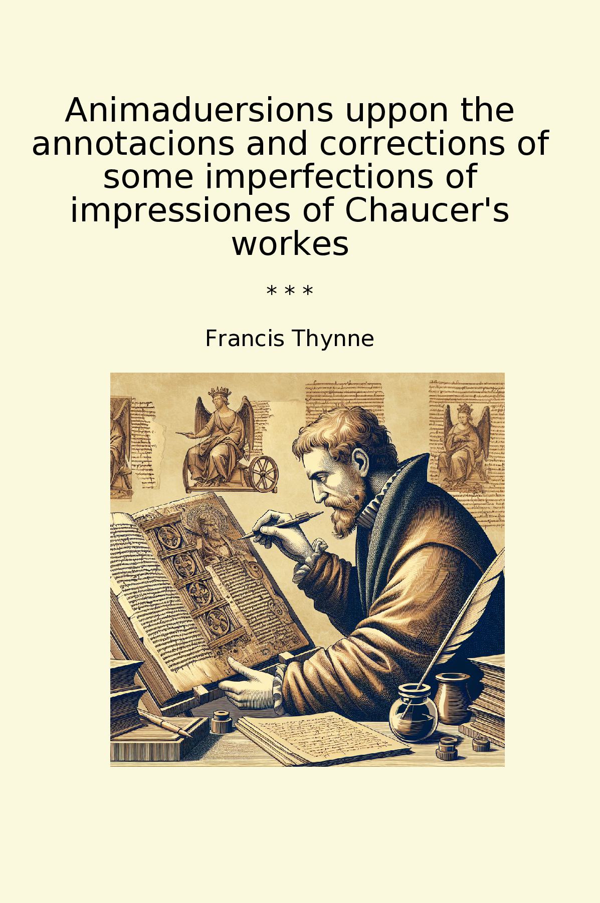 Animaduersions uppon the annotacions and corrections of some imperfections of impressiones of Chaucer's workes