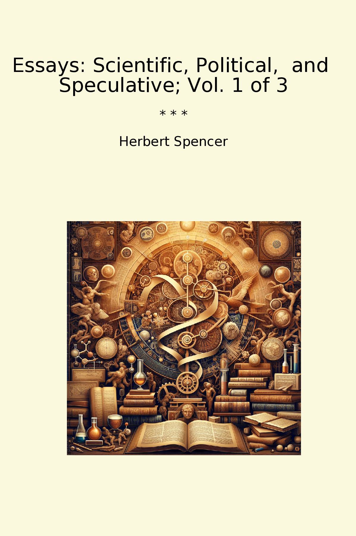 Essays: Scientific, Political,  and  Speculative; Vol. 1 of 3