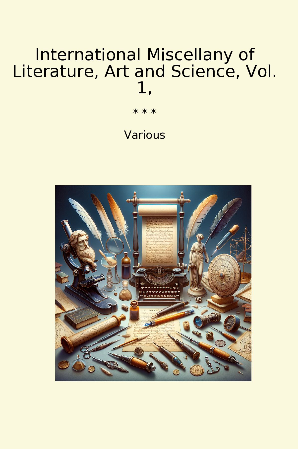 International Miscellany of Literature, Art and Science, Vol. 1,
