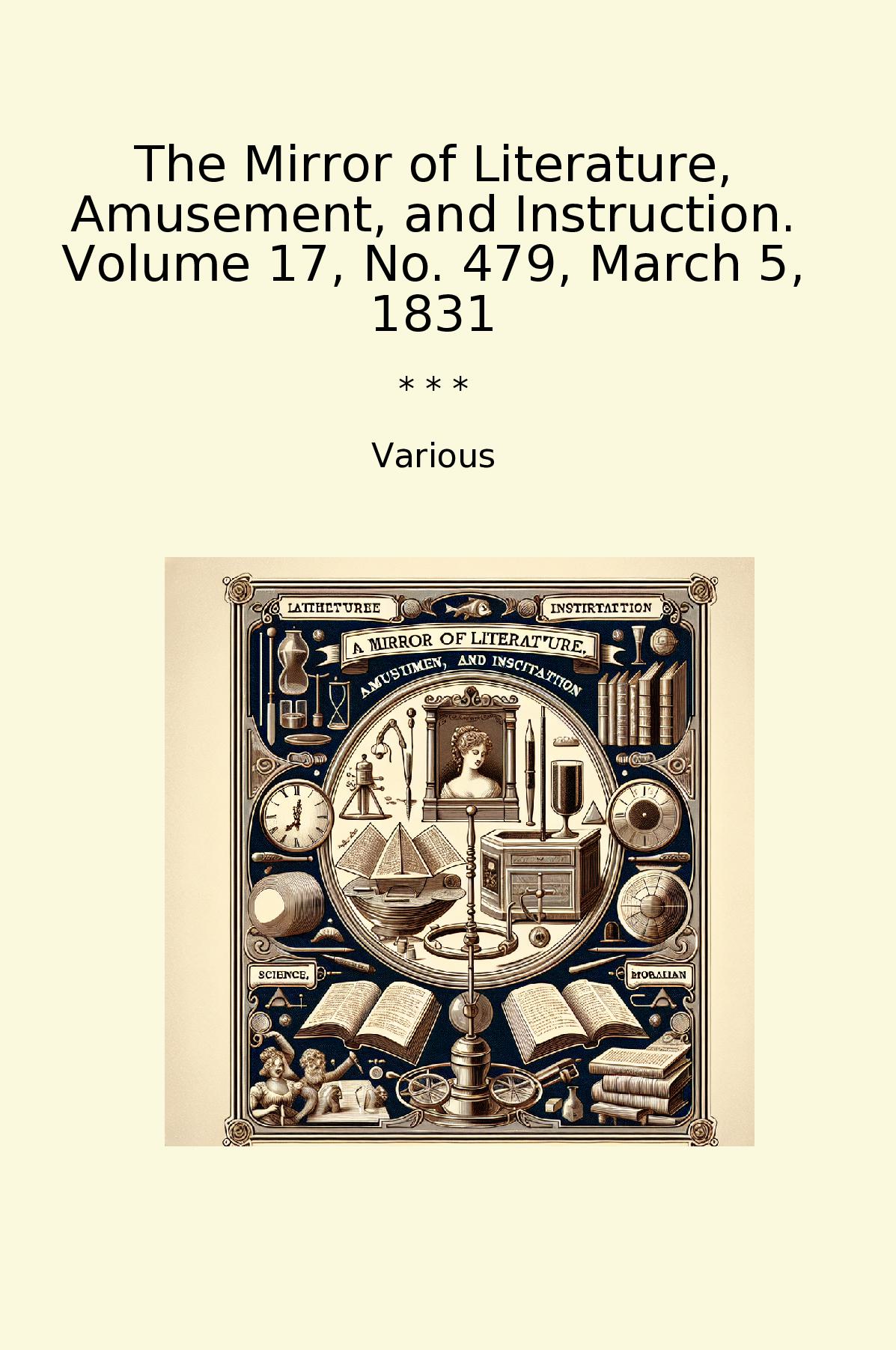 The Mirror of Literature, Amusement, and Instruction. Volume 17, No. 479, March 5, 1831