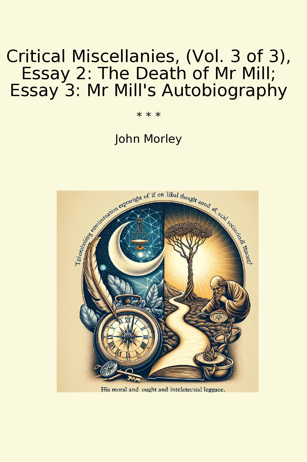 Critical Miscellanies, (Vol. 3 of 3), Essay 2: The Death of Mr Mill; Essay 3: Mr Mill's Autobiography