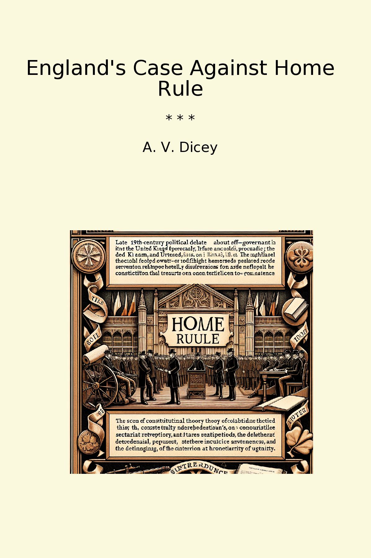 England's Case Against Home Rule