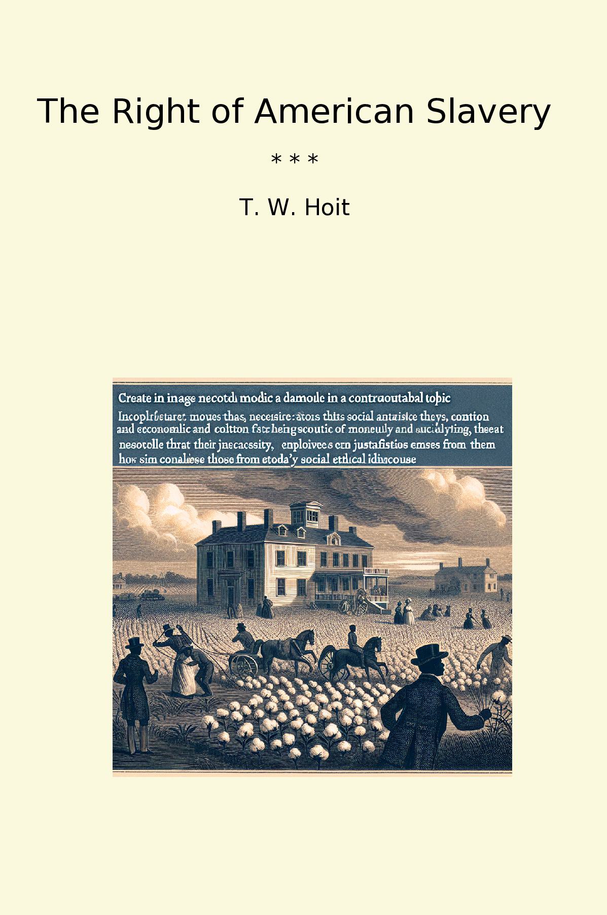 The Right of American Slavery