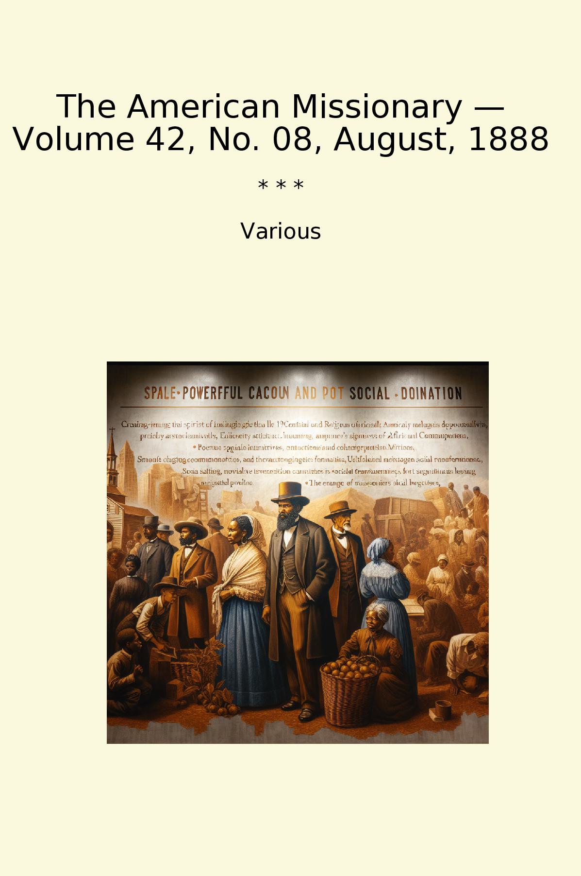The American Missionary — Volume 42, No. 08, August, 1888