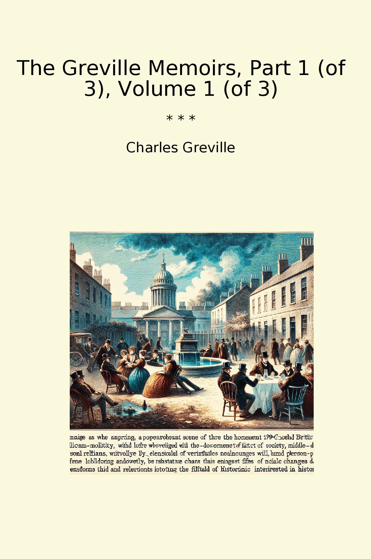 The Greville Memoirs, Part 1 (of 3), Volume 1 (of 3)
