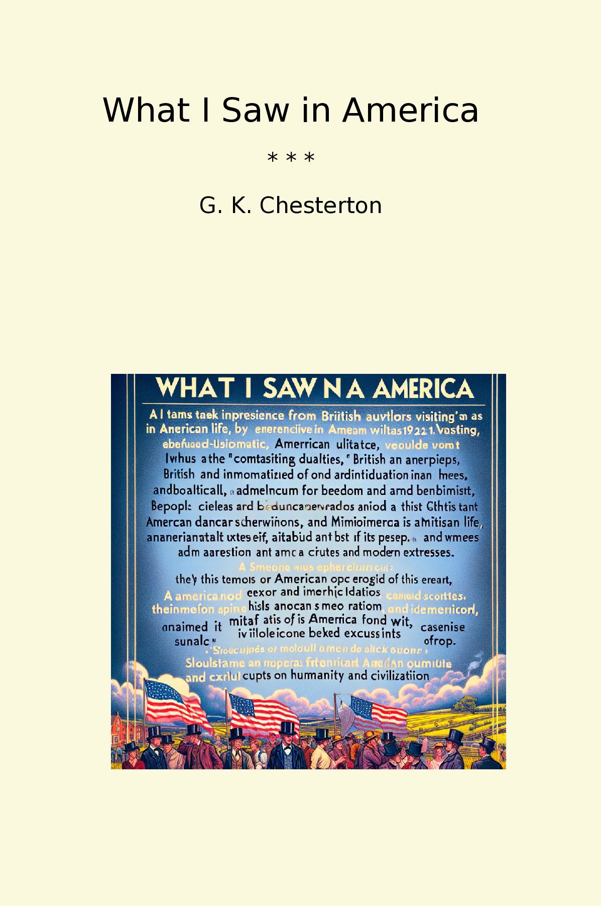 What I Saw in America