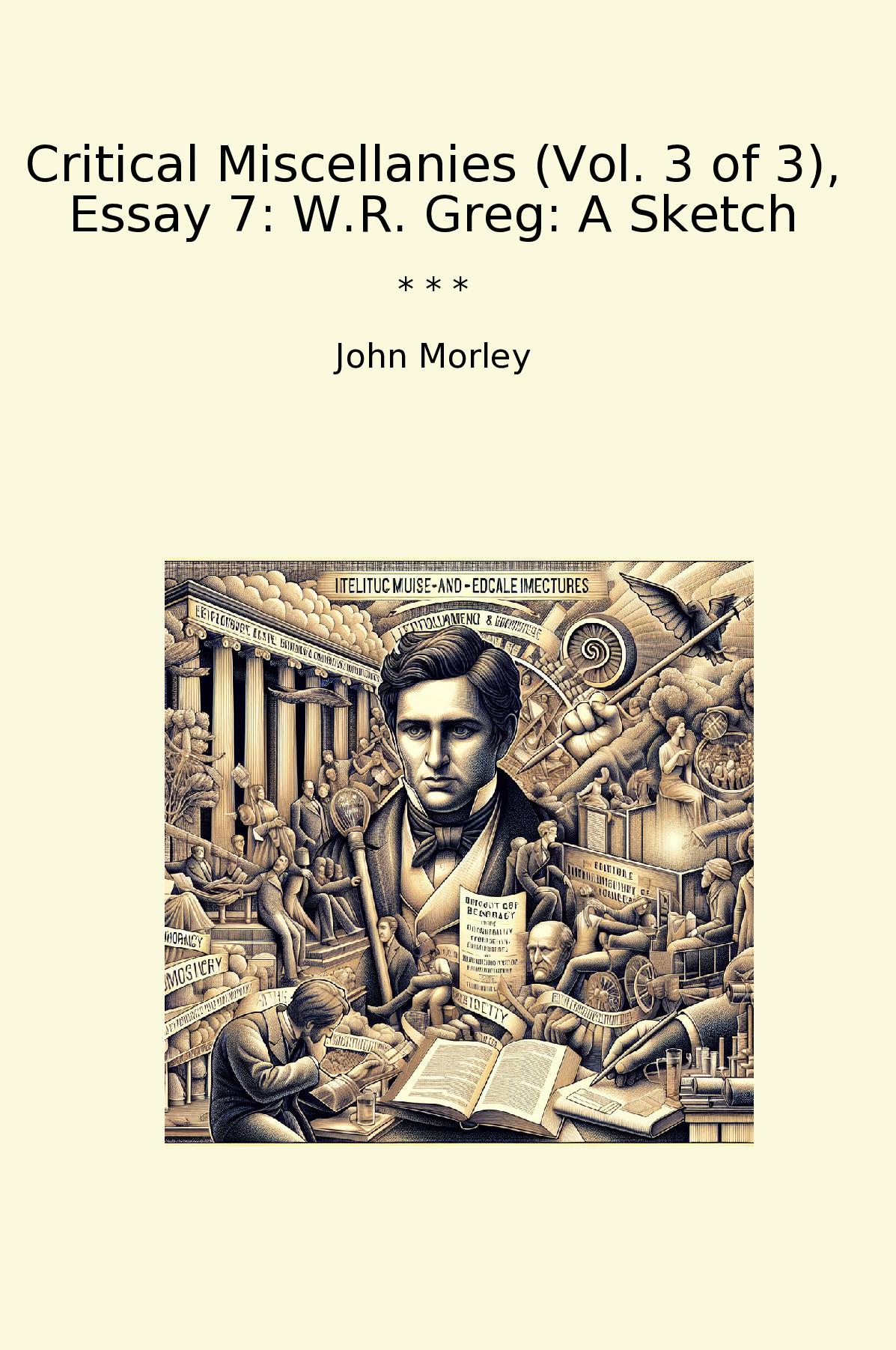 Critical Miscellanies (Vol. 3 of 3), Essay 7: W.R. Greg: A Sketch