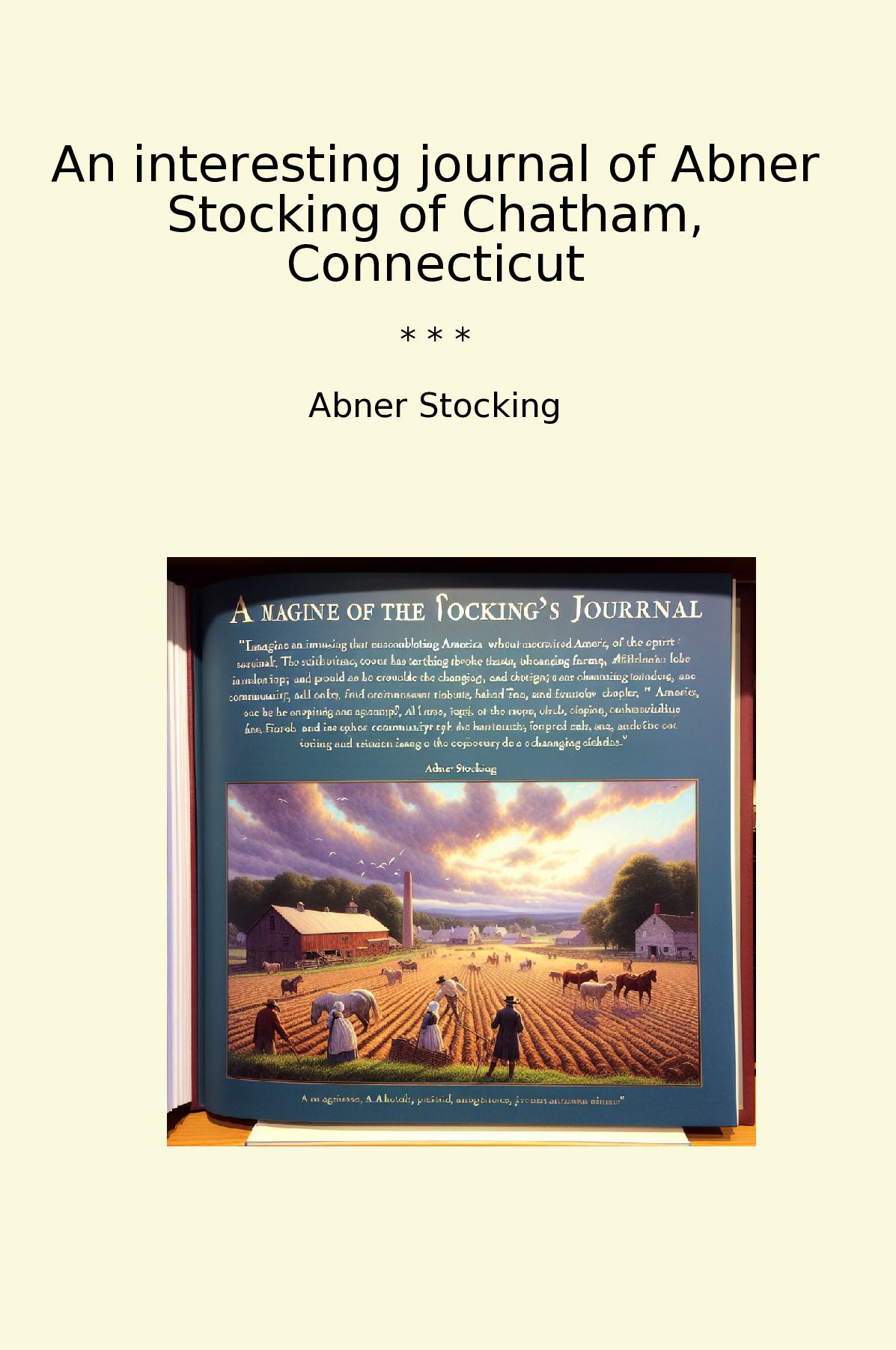 An interesting journal of Abner Stocking of Chatham, Connecticut