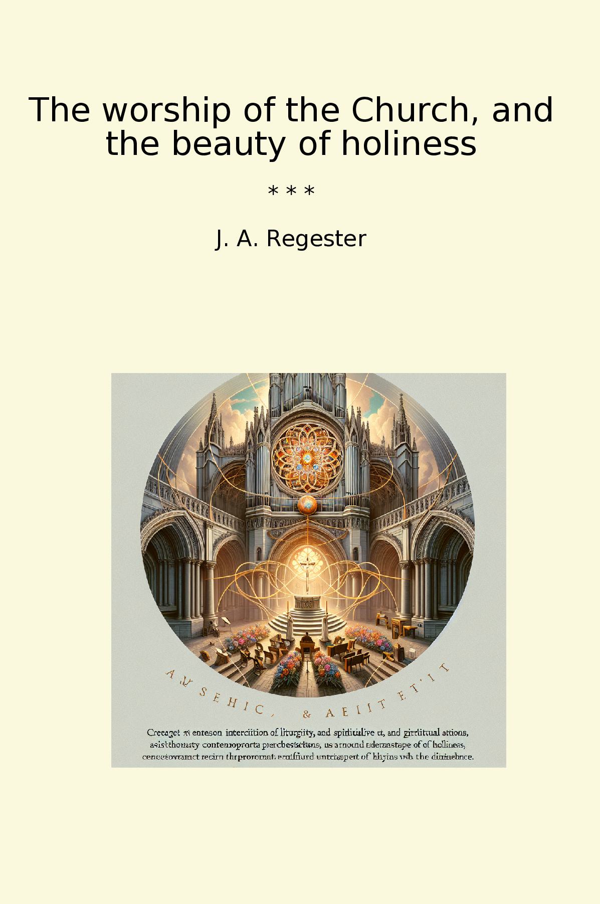 The worship of the Church, and the beauty of holiness