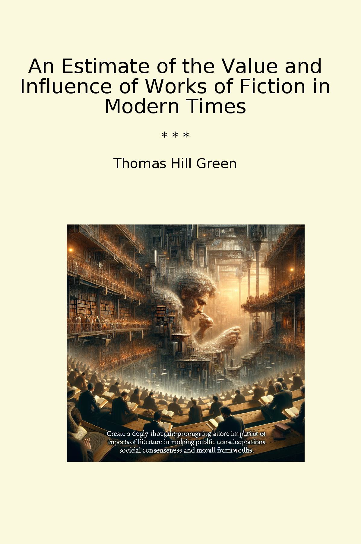 An Estimate of the Value and Influence of Works of Fiction in Modern Times
