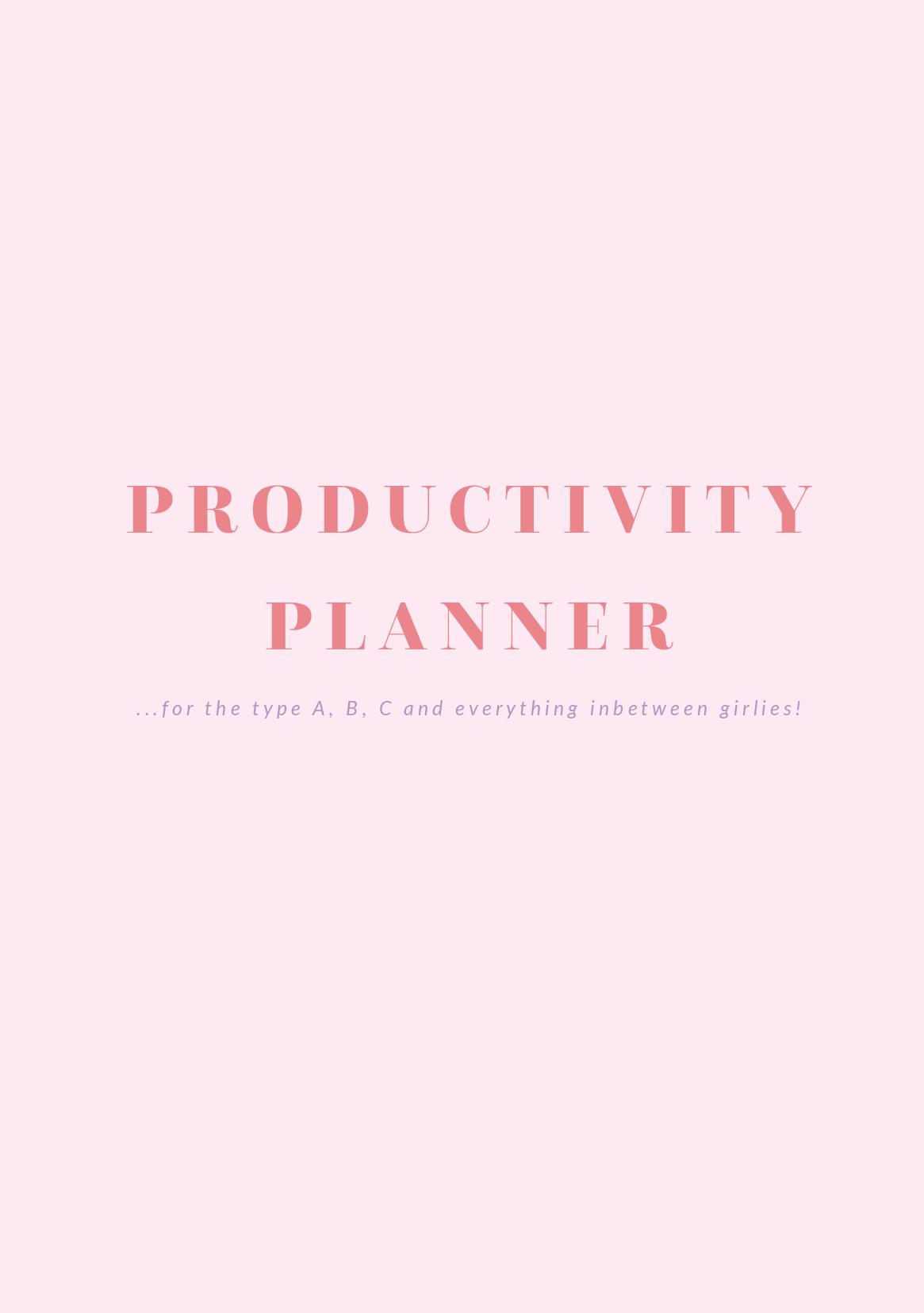 Productivity Planner