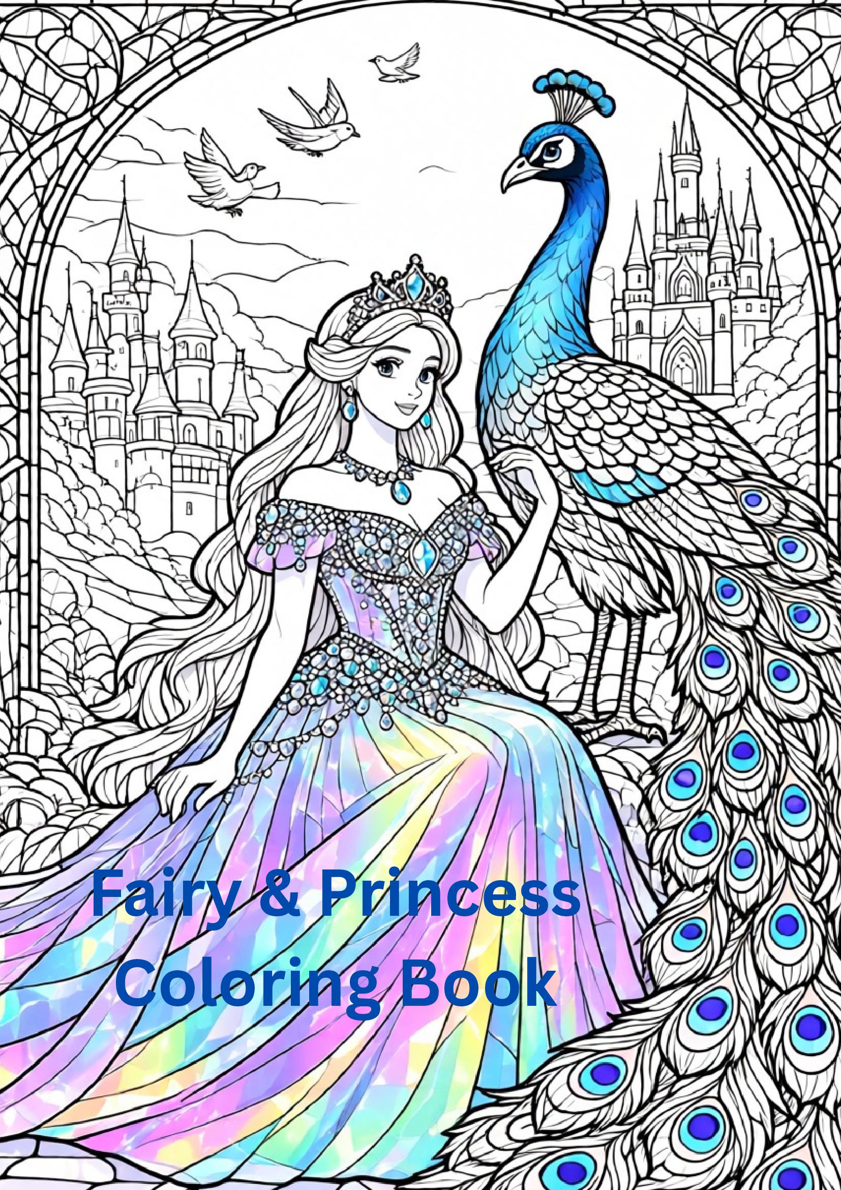 Fairy & Princess Coloring Book