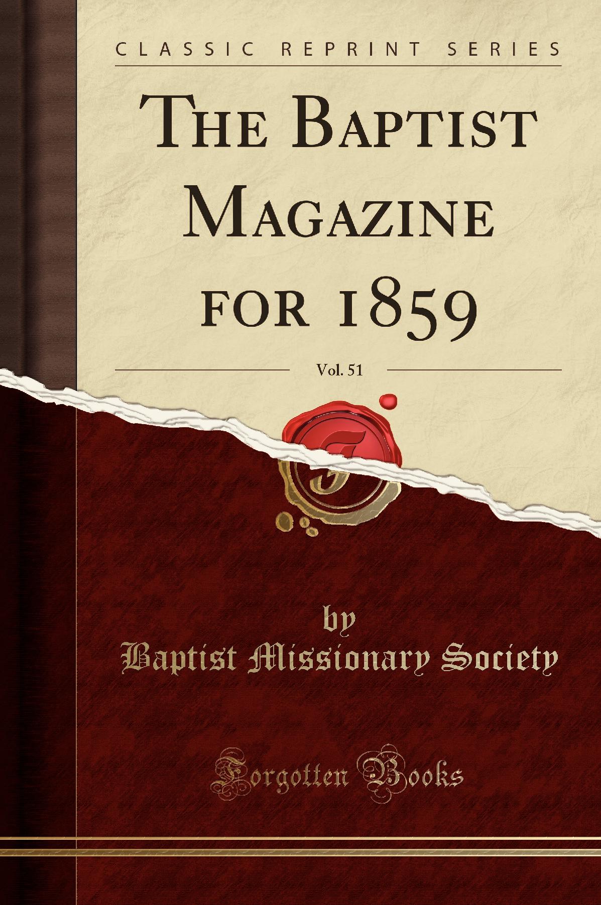 The Baptist Magazine for 1859, Vol. 51 (Classic Reprint)