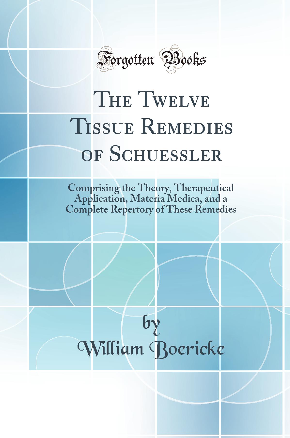 The Twelve Tissue Remedies of Schuessler: Comprising the Theory, Therapeutical Application, Materia Medica, and a Complete Repertory of These Remedies (Classic Reprint)