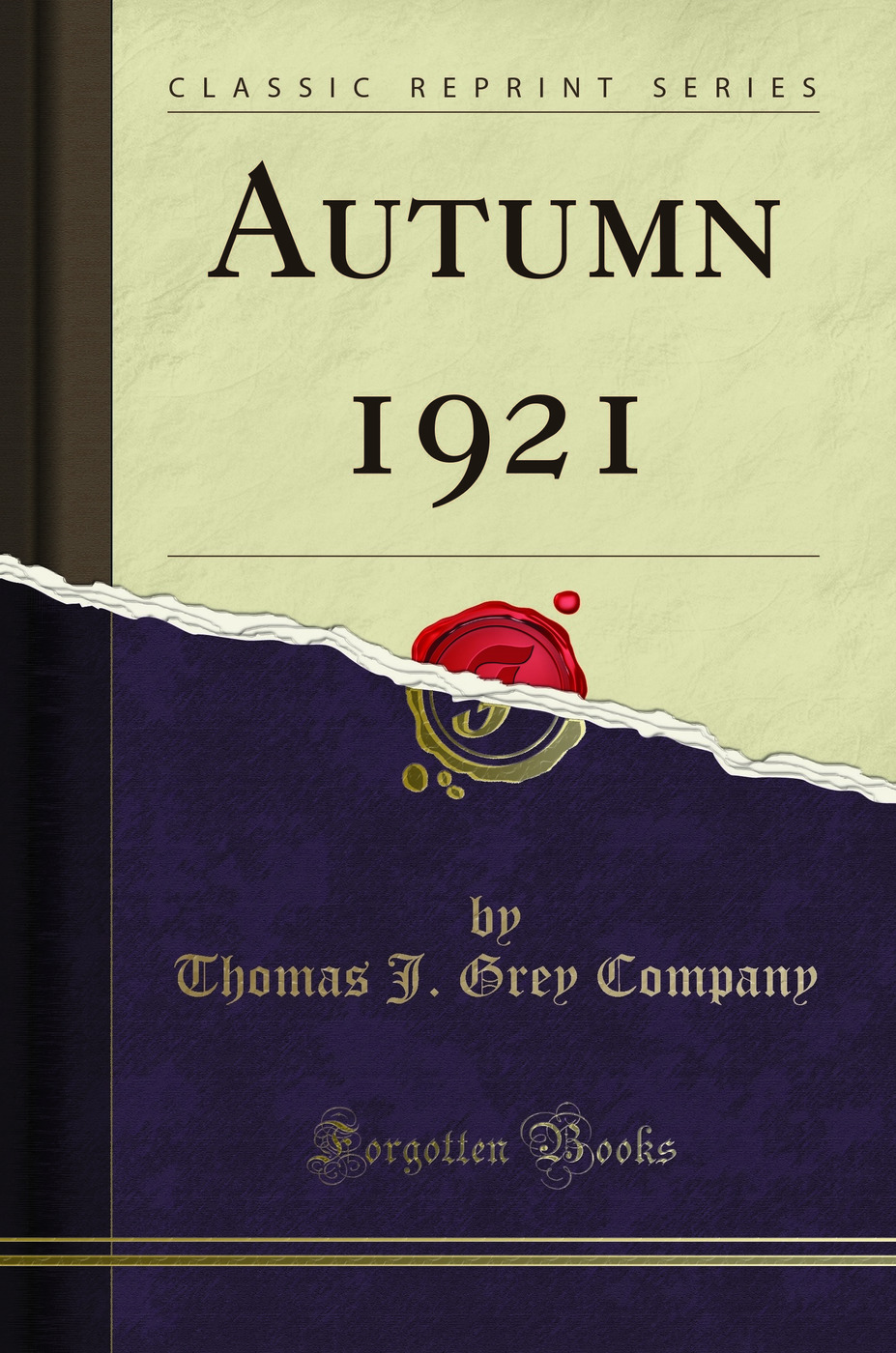 Autumn 1921 (Classic Reprint)