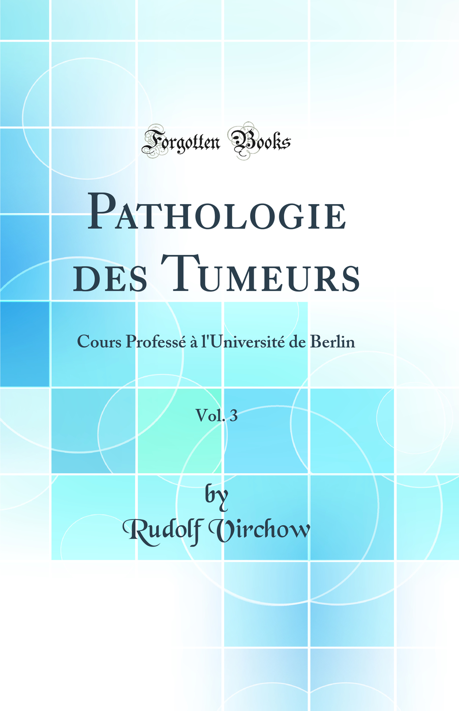 Pathologie des Tumeurs, Vol. 3: Cours Professé à l''Université de Berlin (Classic Reprint)