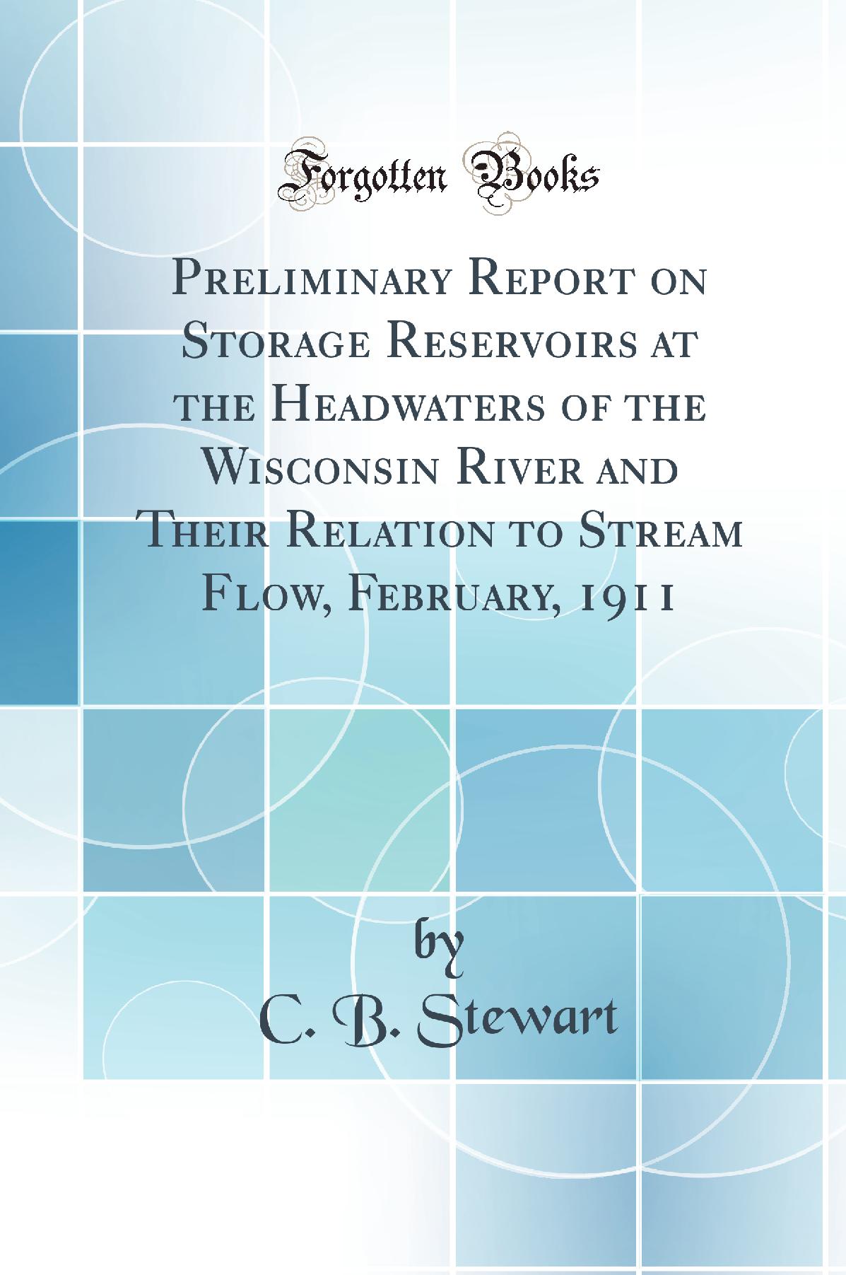 Preliminary Report on Storage Reservoirs at the Headwaters of the Wisconsin River and Their Relation to Stream Flow, February, 1911 (Classic Reprint)