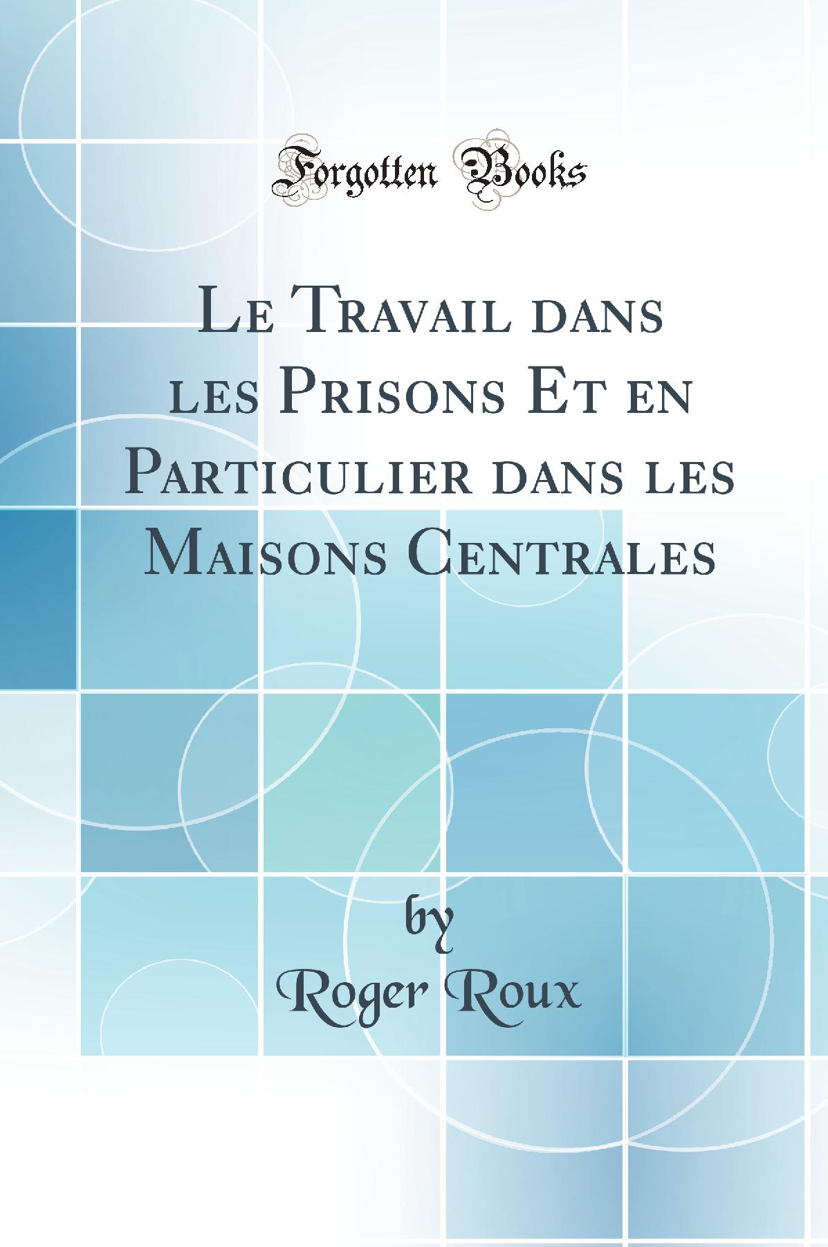 Le Travail dans les Prisons Et en Particulier dans les Maisons Centrales (Classic Reprint)