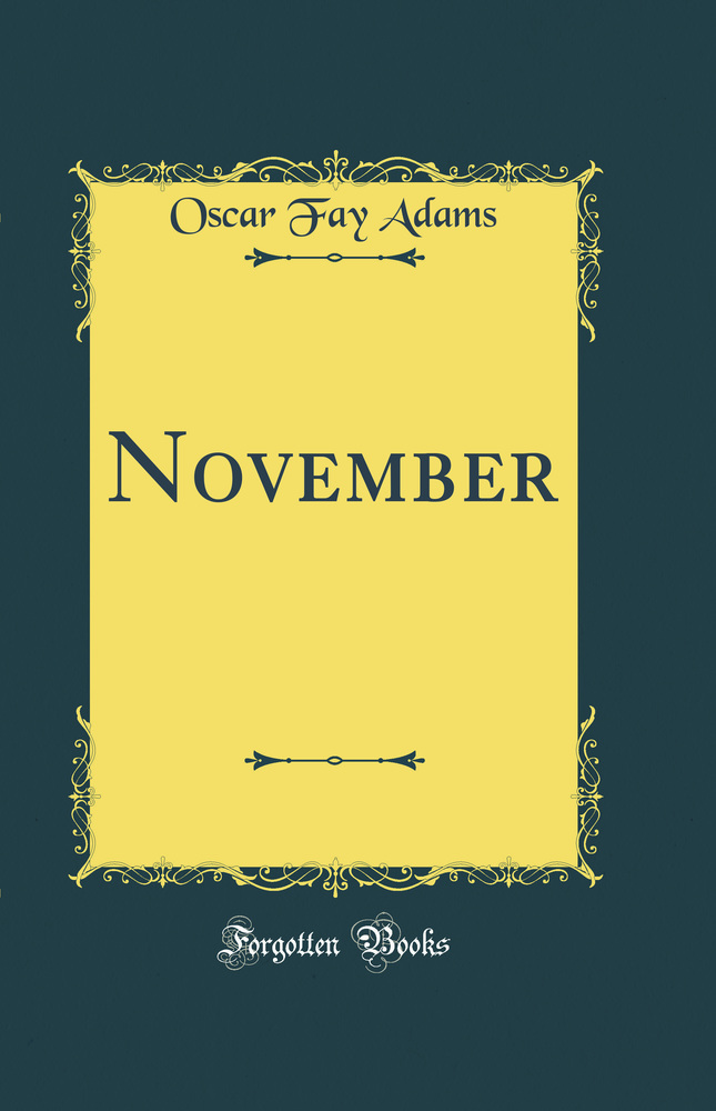 November (Classic Reprint)