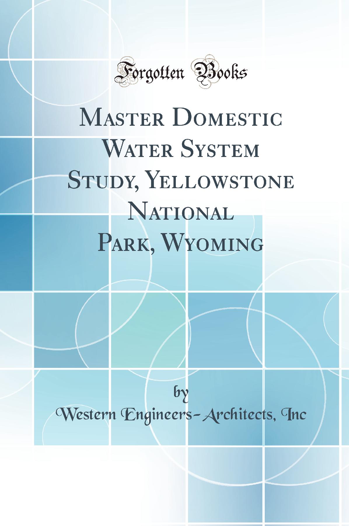 Master Domestic Water System Study, Yellowstone National Park, Wyoming (Classic Reprint)