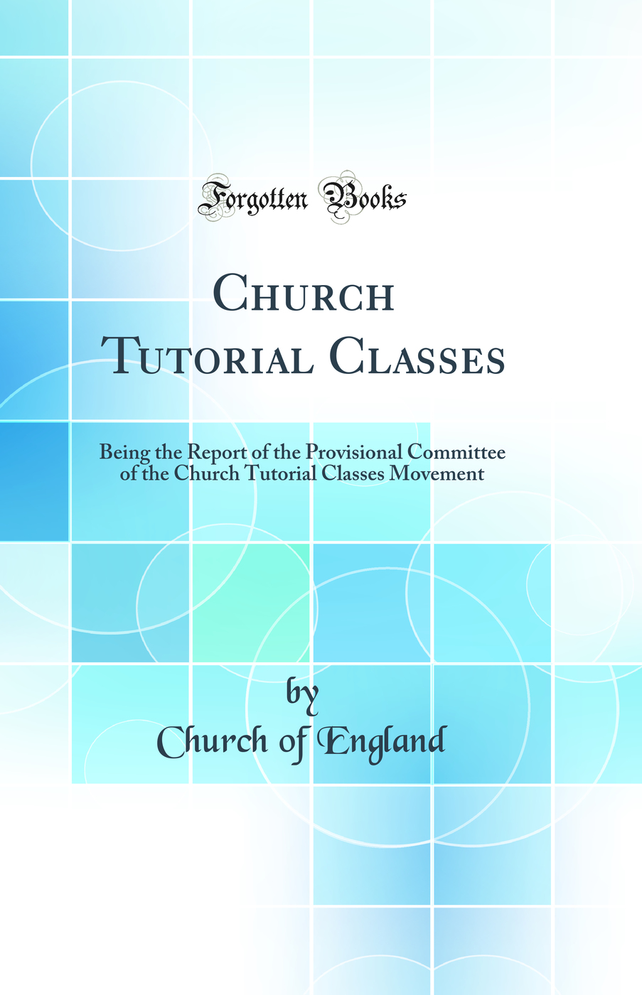 Church Tutorial Classes: Being the Report of the Provisional Committee of the Church Tutorial Classes Movement (Classic Reprint)
