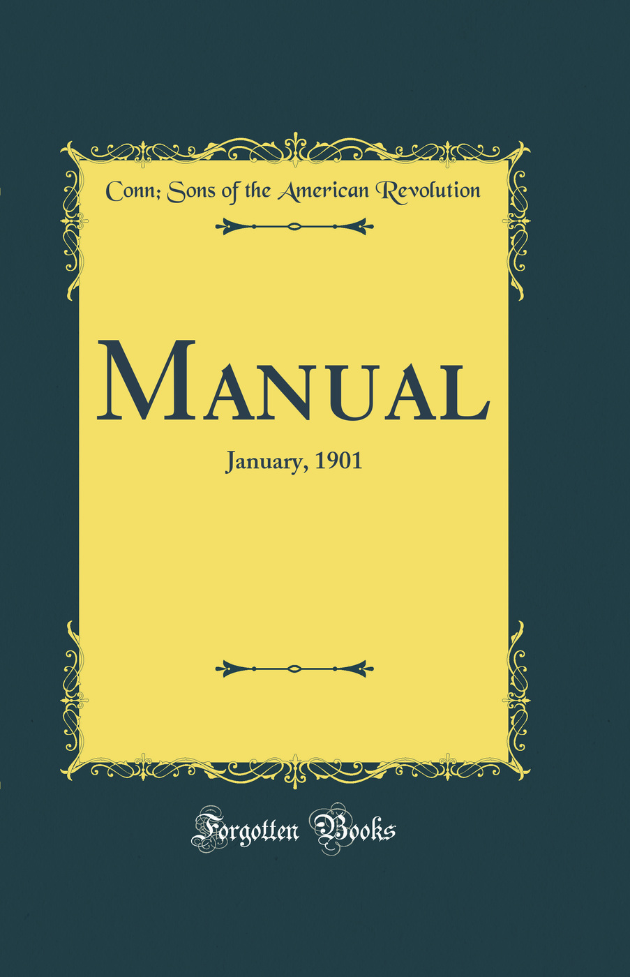 Manual: January, 1901 (Classic Reprint)