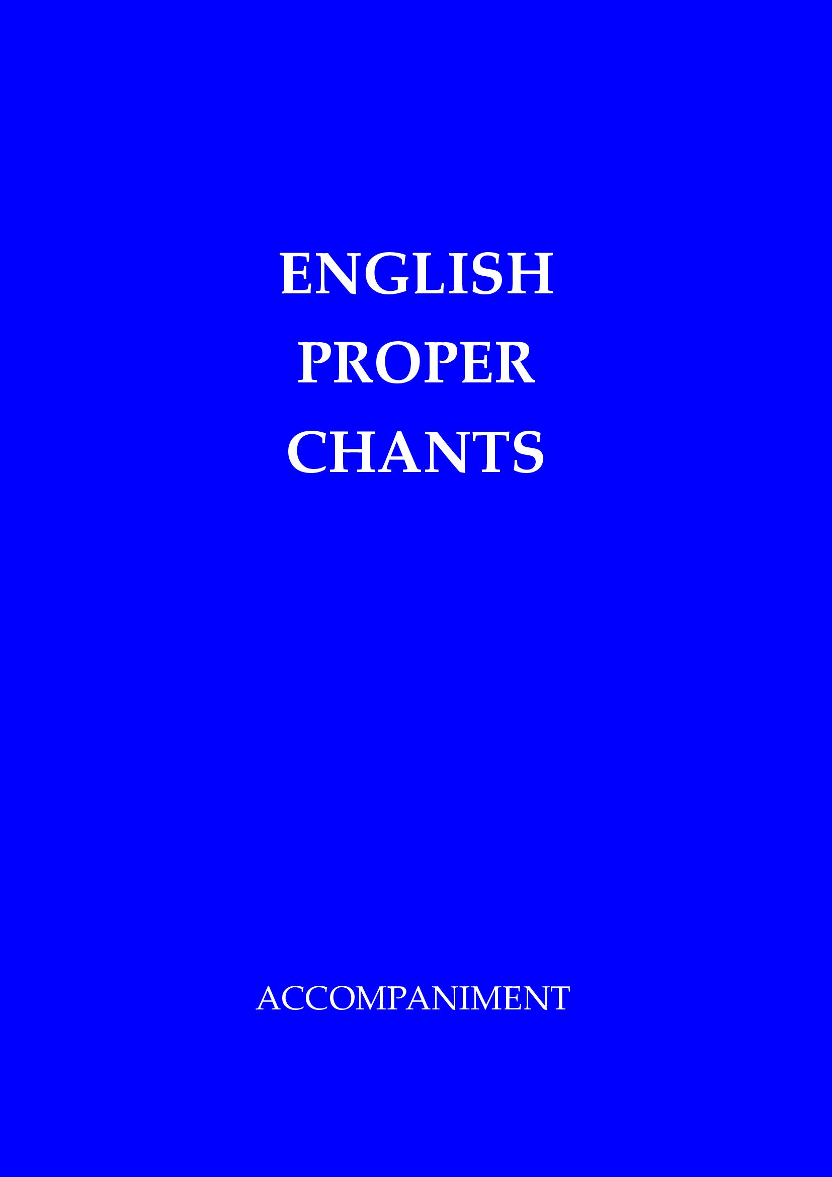 English Proper Chants (Accompaniment)