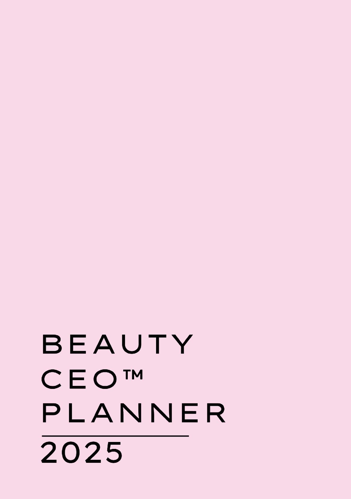 Beauty CEO™ Planner 2025