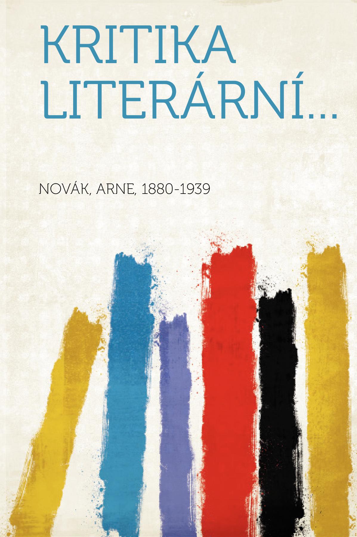 Kritika literární... V