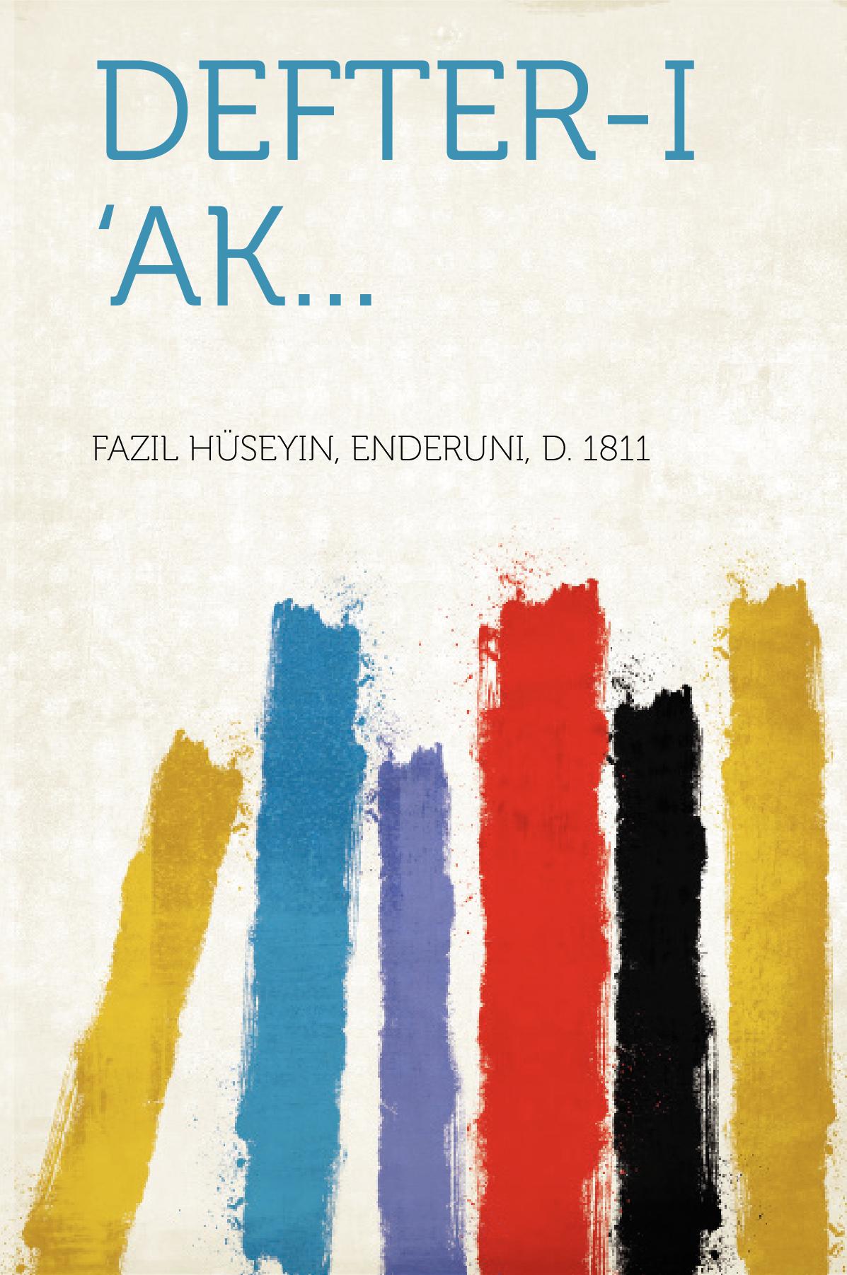 Defter-i 'ak...