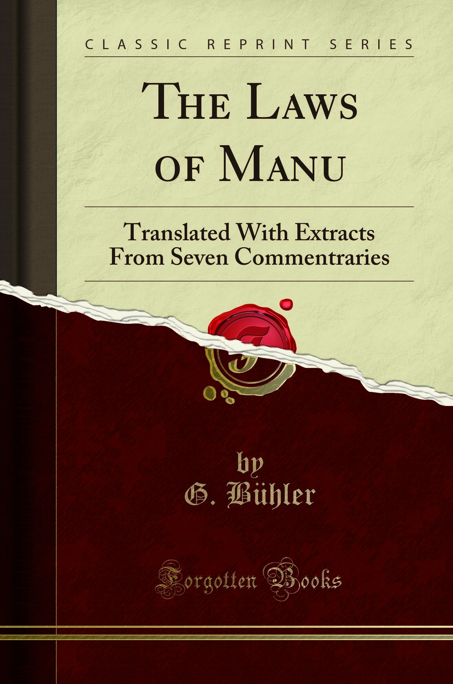 The Laws of Manu: Translated With Extracts From Seven Commentraries (Classic Reprint)