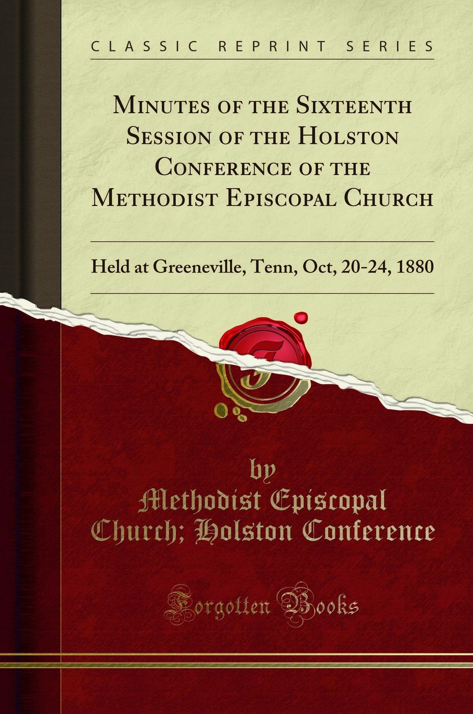 Minutes of the Sixteenth Session of the Holston Conference of the Methodist Episcopal Church: Held at Greeneville, Tenn, Oct, 20-24, 1880 (Classic Reprint)