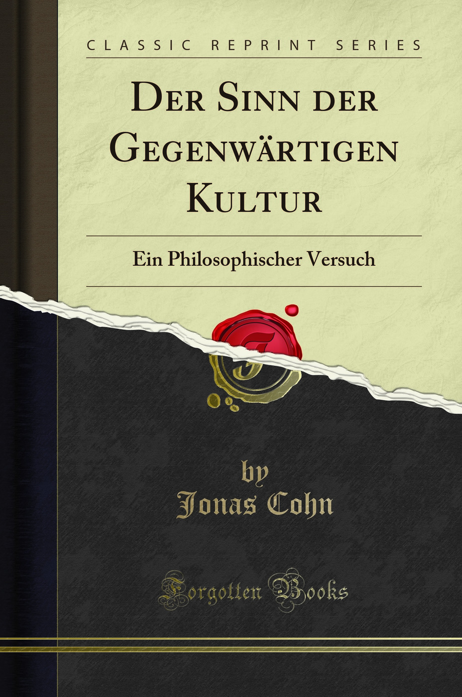 Der Sinn der Gegenwärtigen Kultur: Ein Philosophischer Versuch (Classic Reprint)