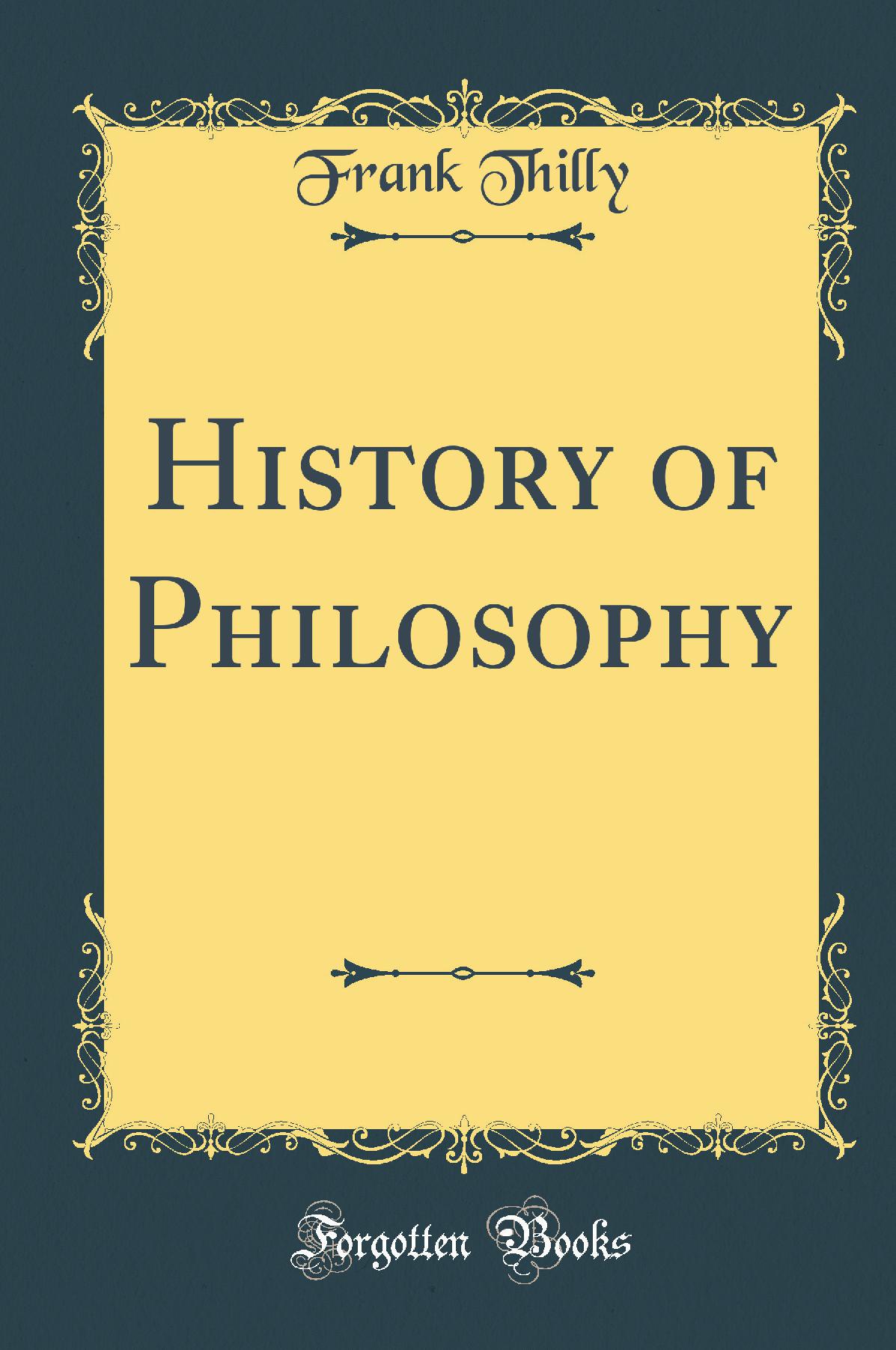 History of Philosophy (Classic Reprint)