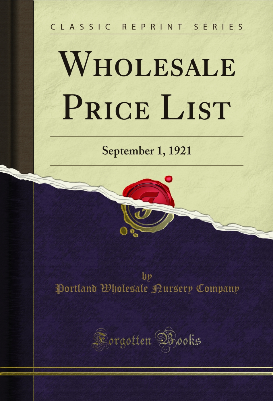 Wholesale Price List: September 1, 1921 (Classic Reprint)