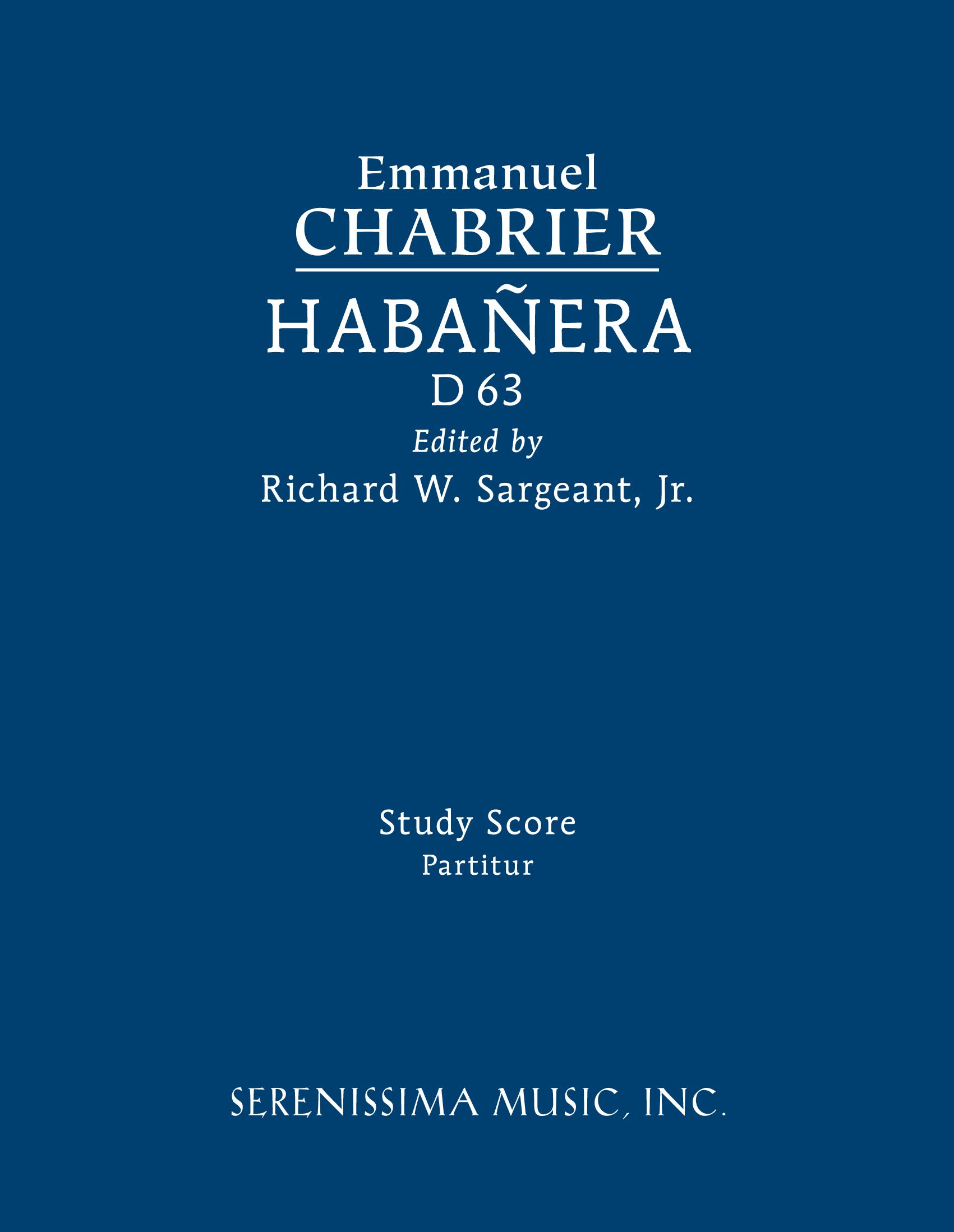 Habanera, D 63 (Sargeant) - Study score