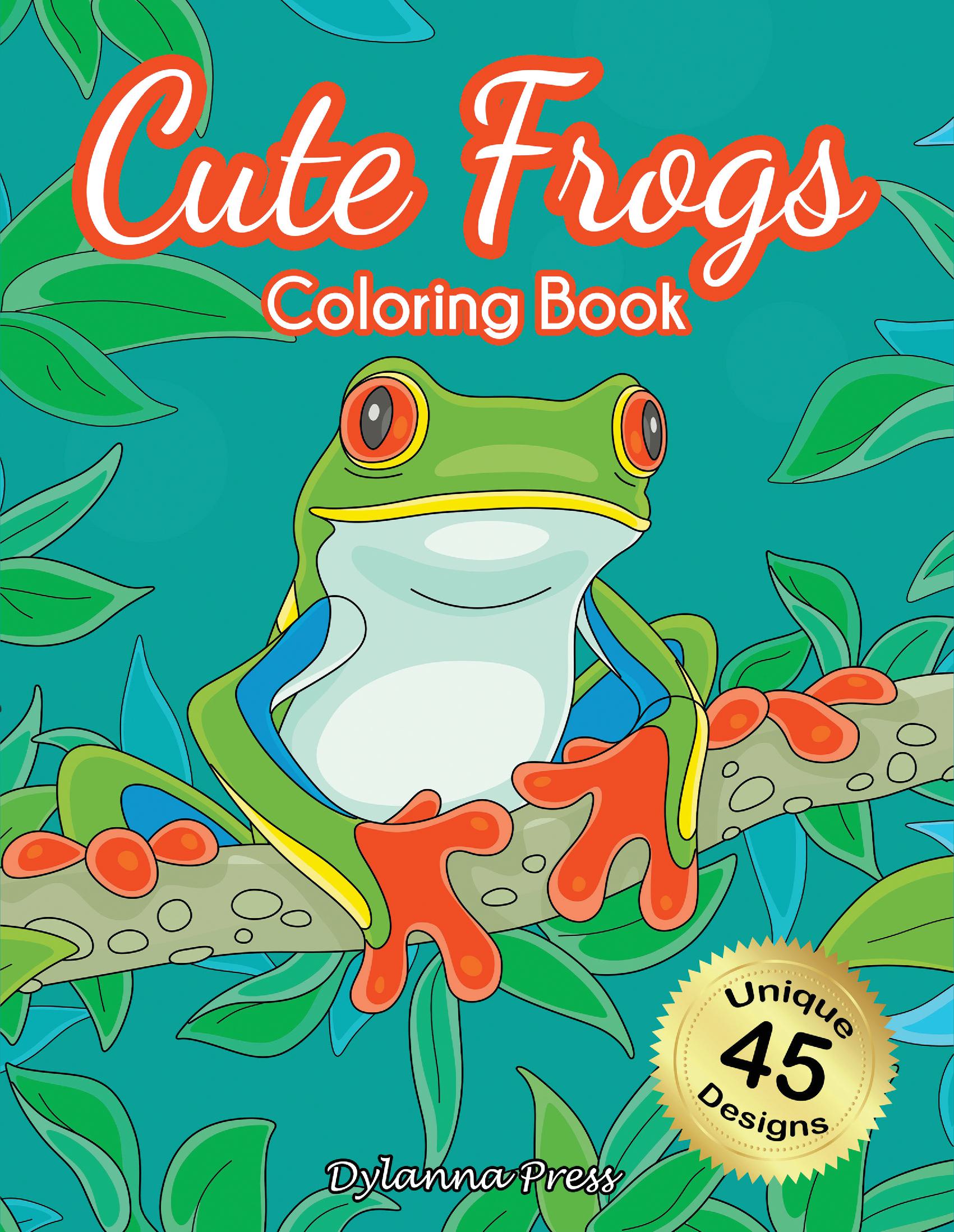 Cute Frogs Coloring Book