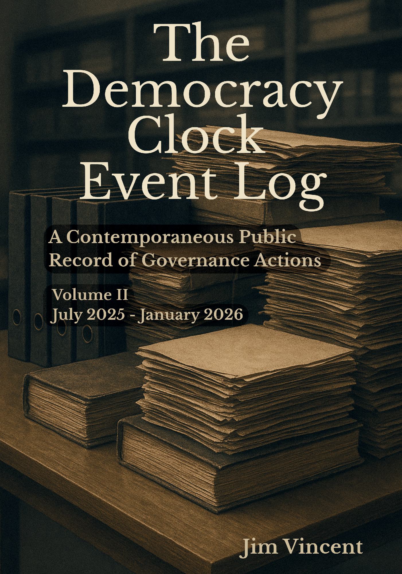 The Democracy Clock Event Log, Volume II